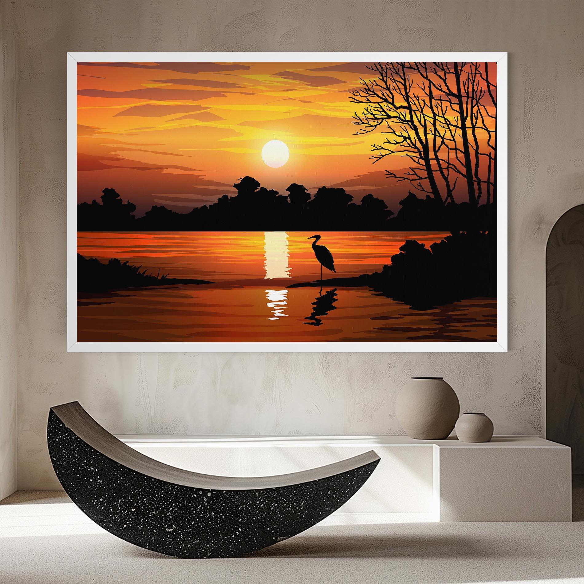 Leinwandbild Sunset Land mockup 8