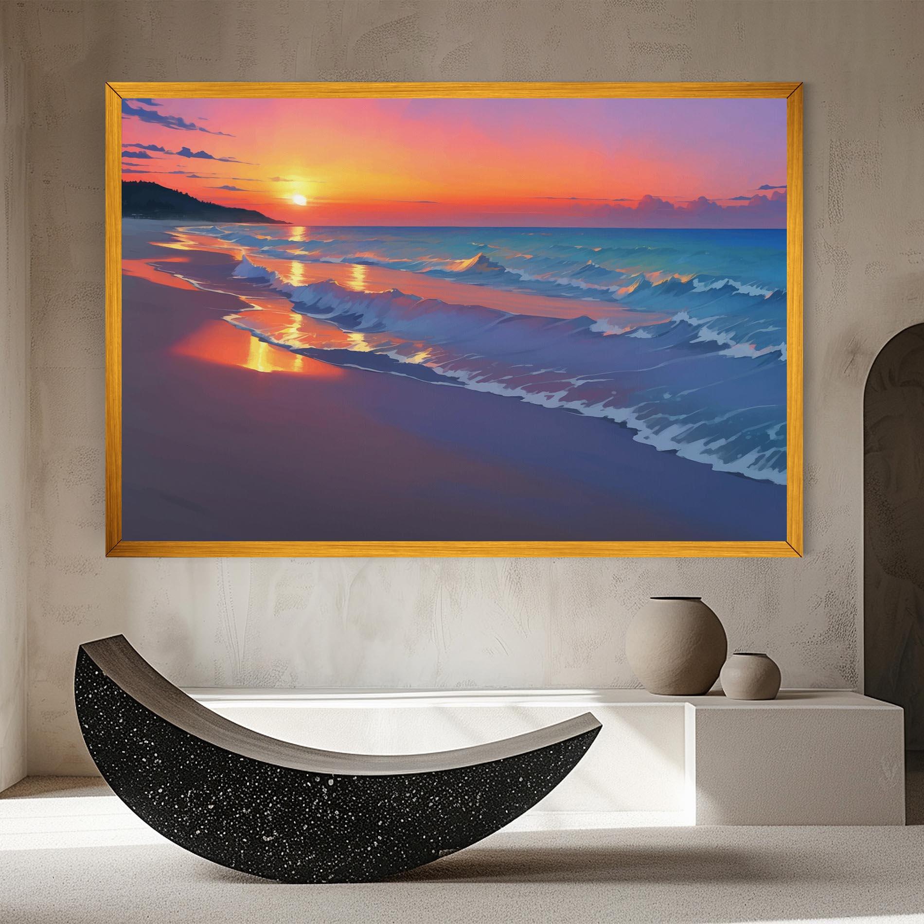 Leinwandbild Dreamy Beach Sunset mockup 8