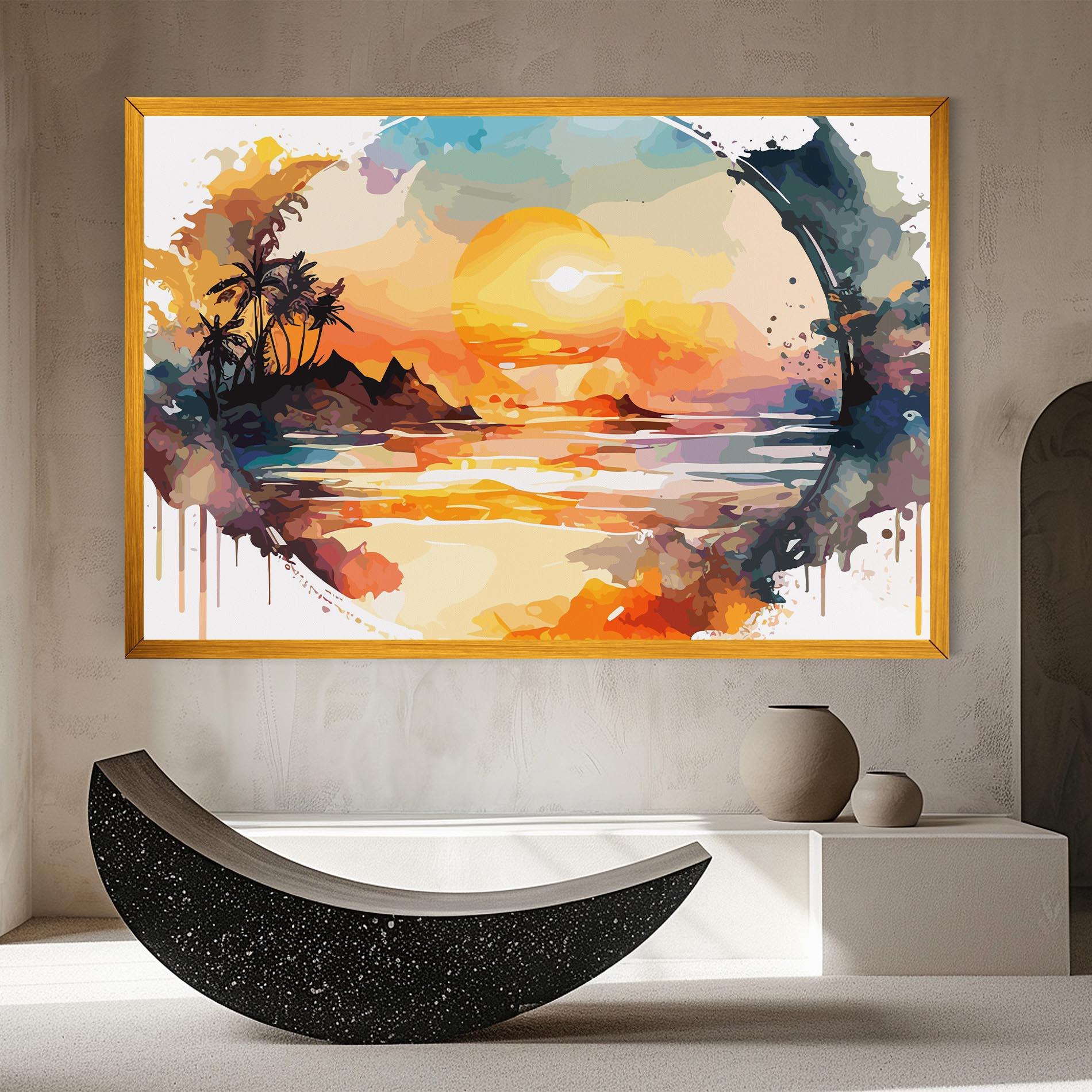 Leinwandbild Sunrise Art mockup 8