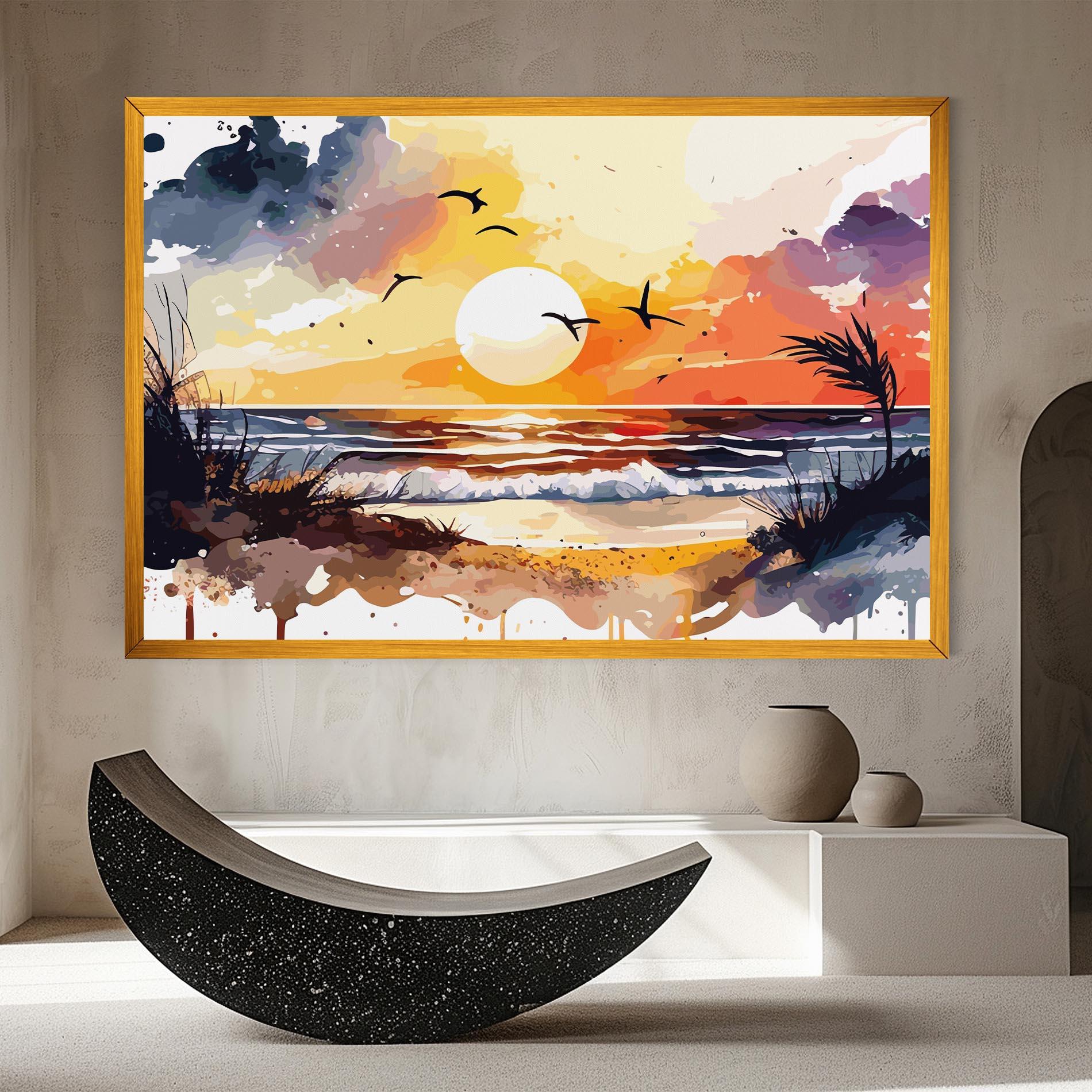 Leinwandbild Sunset Art View mockup 8