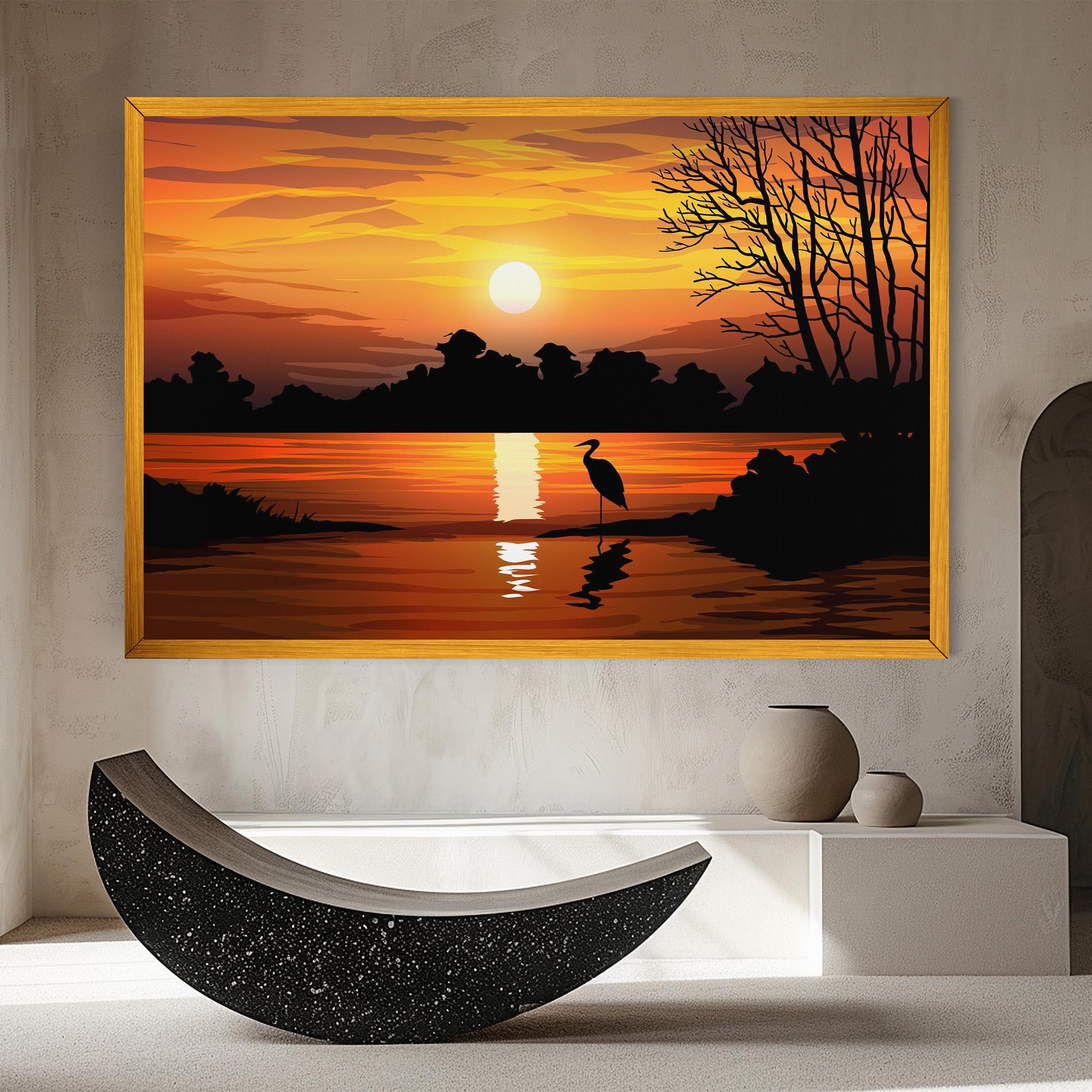 Leinwandbild Sunset Land mockup 8