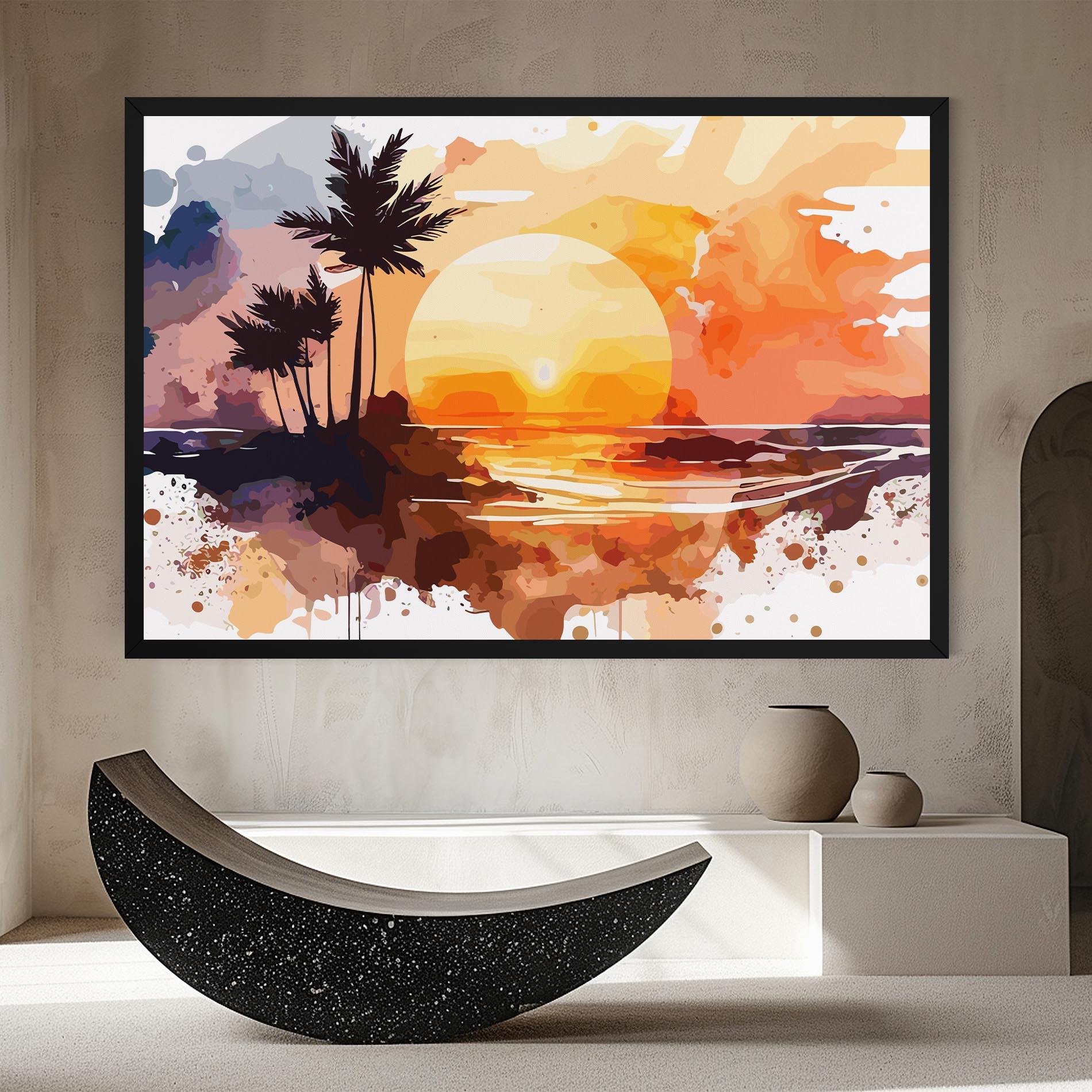 Leinwandbild Beautiful Sunrise mockup 8
