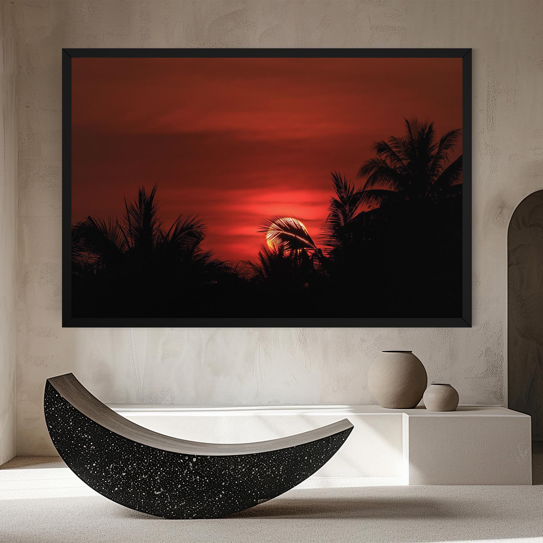 Leinwandbild Coconuts Tree Sunset mockup 8