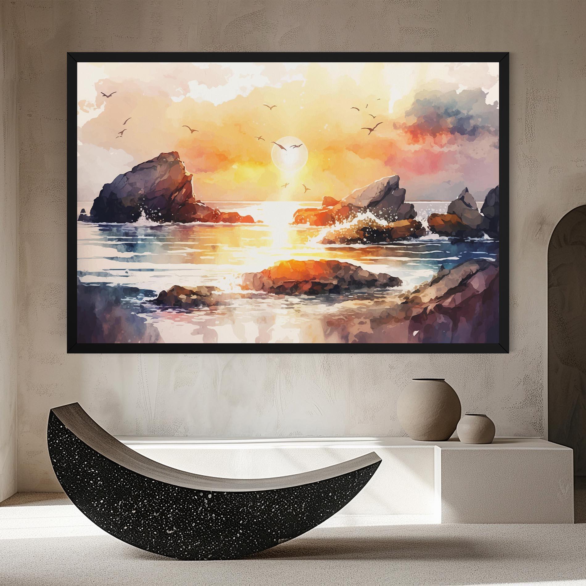 Leinwandbild Pretty Pastel Sunset mockup 8