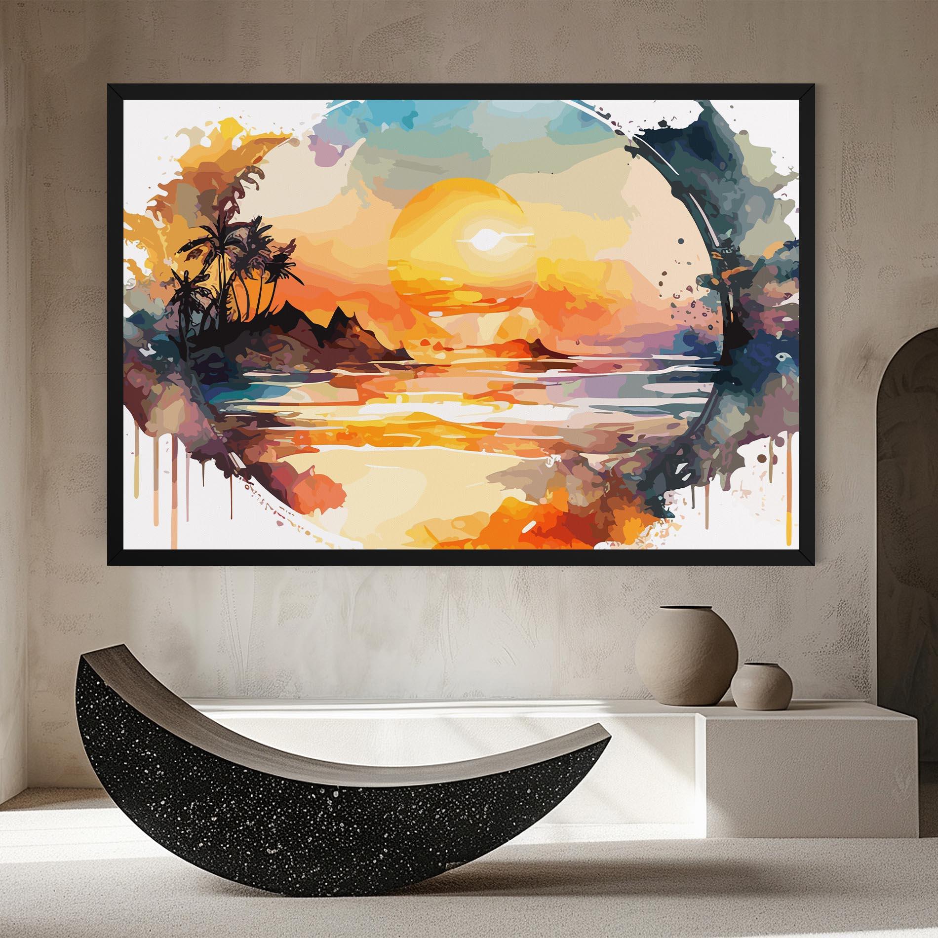Leinwandbild Sunrise Art mockup 8