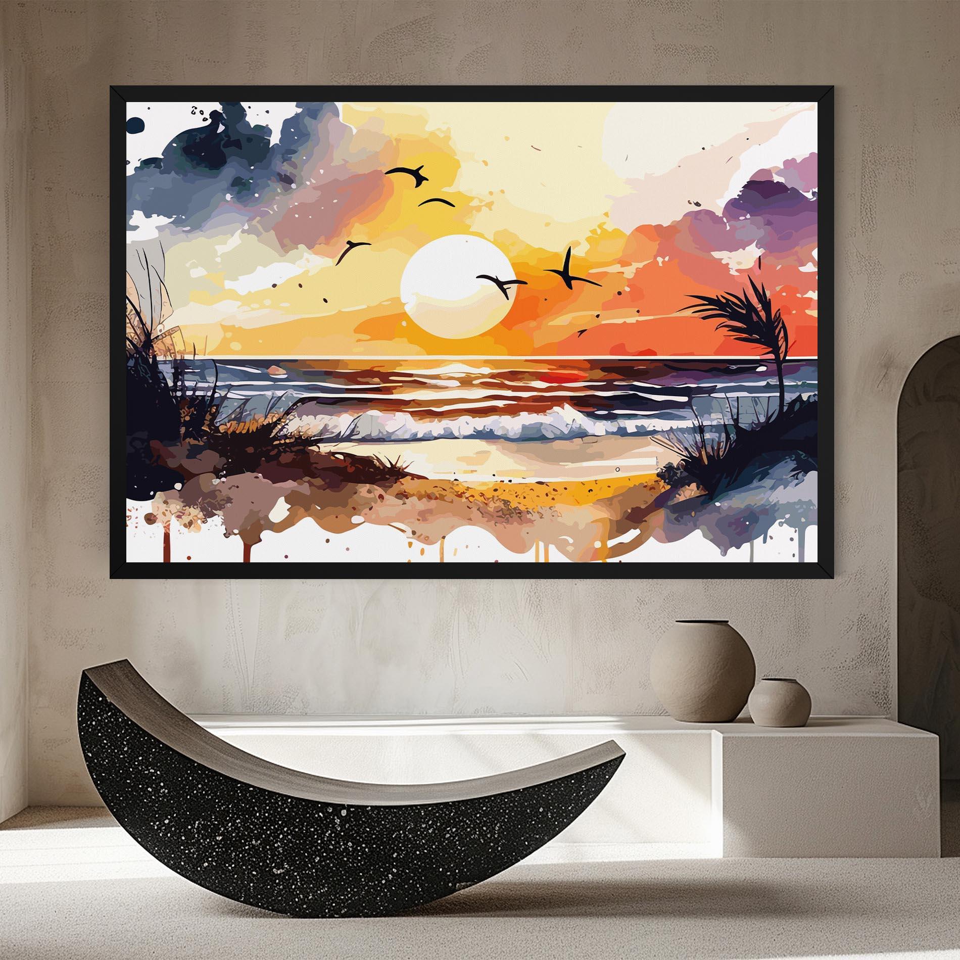 Leinwandbild Sunset Art View mockup 8