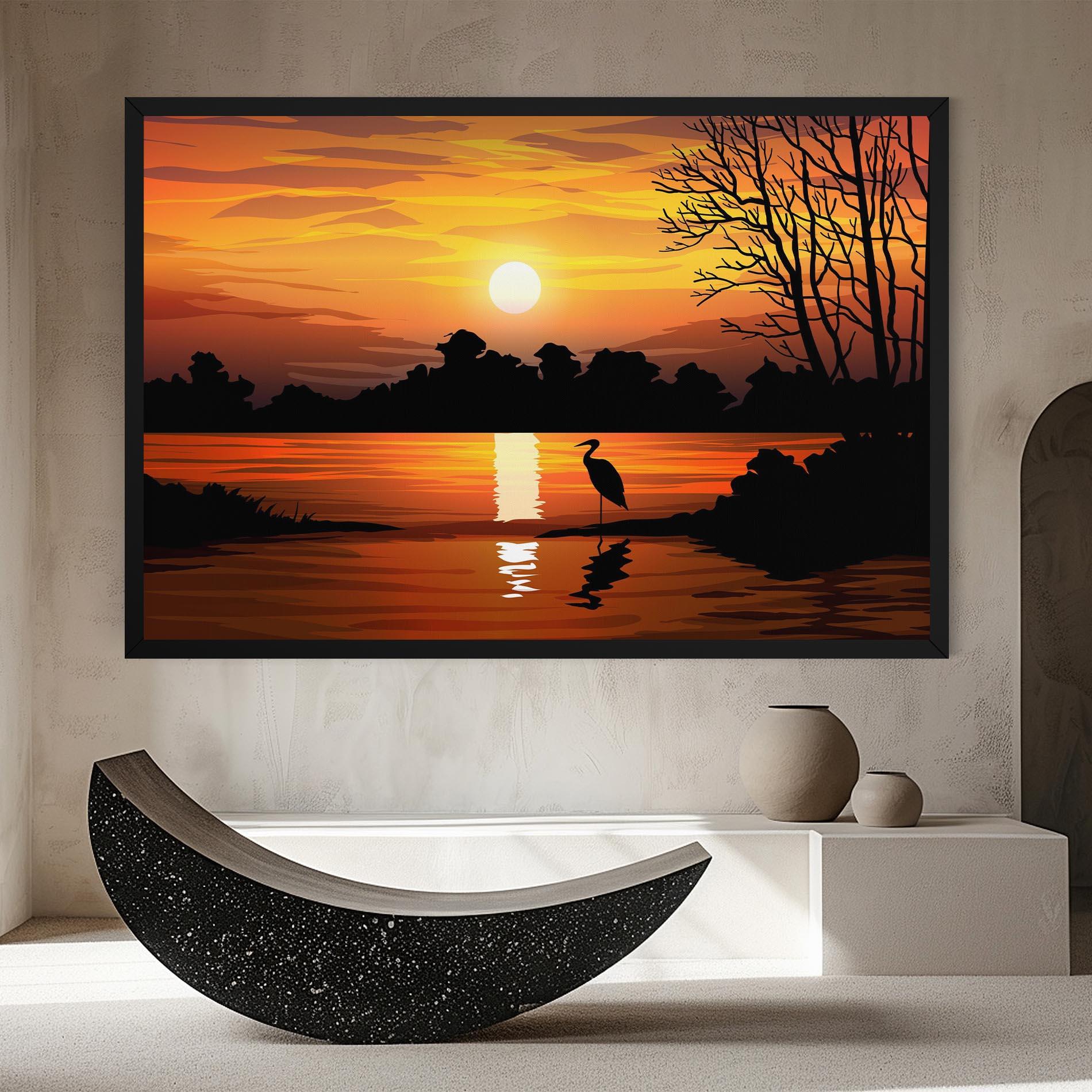 Leinwandbild Sunset Land mockup 8