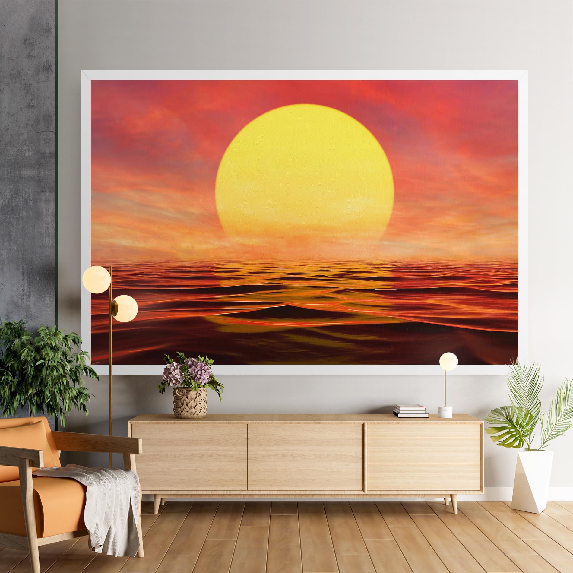 Leinwandbild Clouds Reflection Sky mockup 9