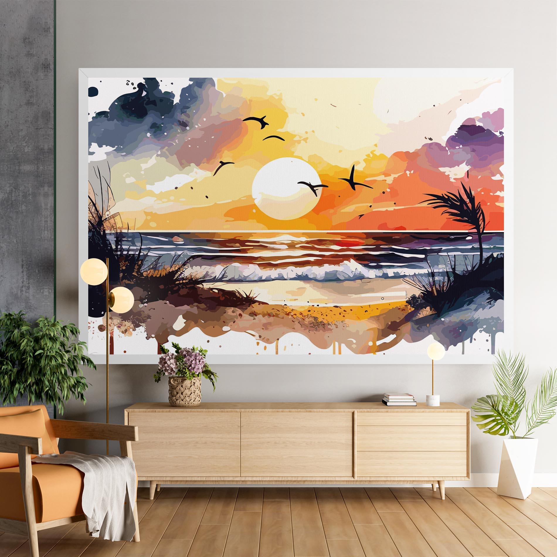 Leinwandbild Sunset Art View mockup 9