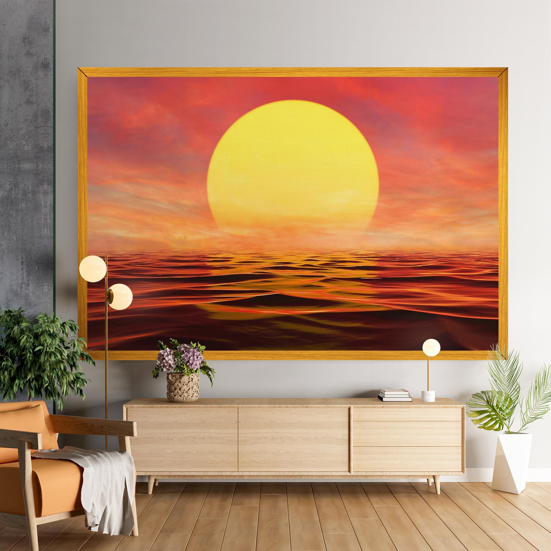 Leinwandbild Clouds Reflection Sky mockup 9