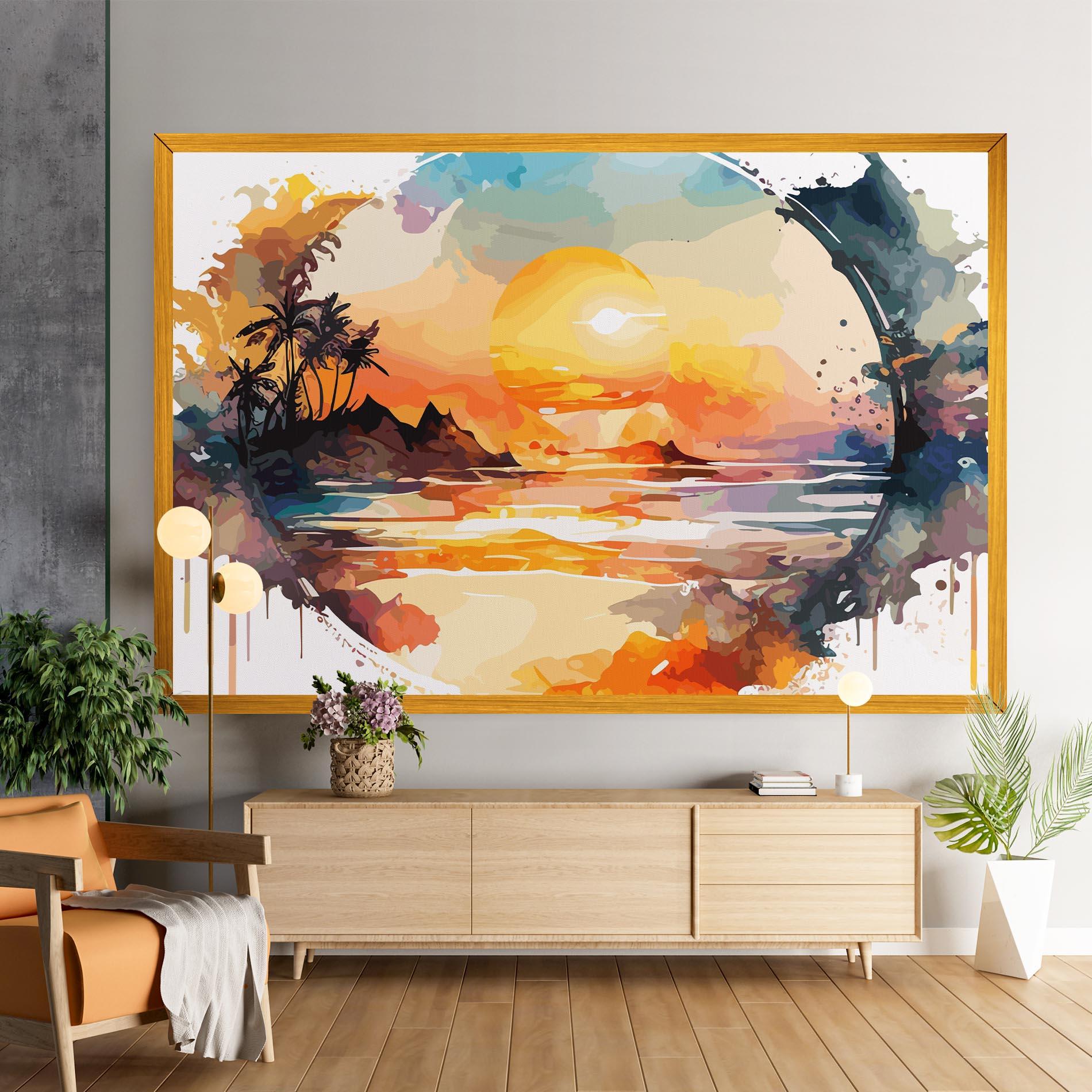 Leinwandbild Sunrise Art mockup 9