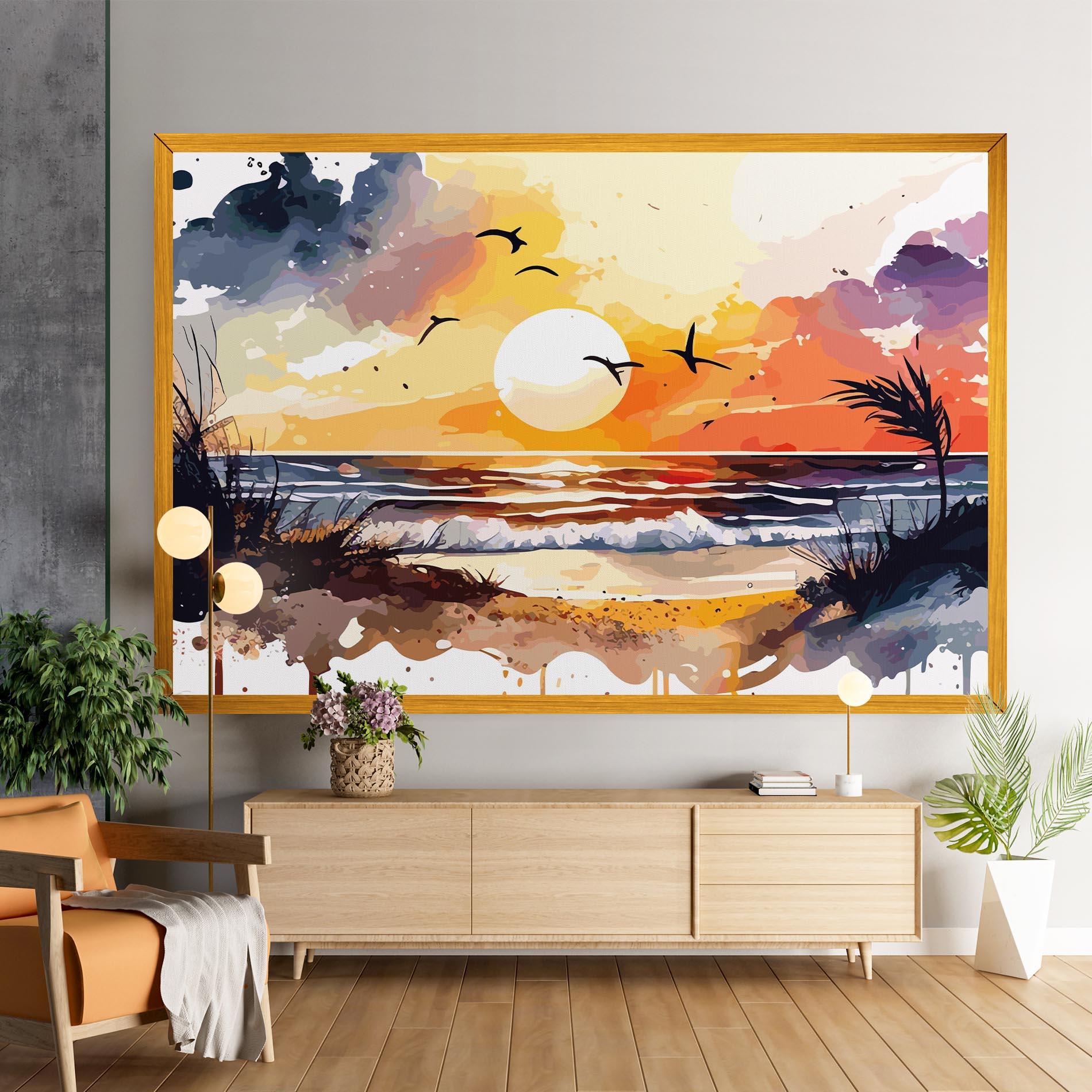 Leinwandbild Sunset Art View mockup 9