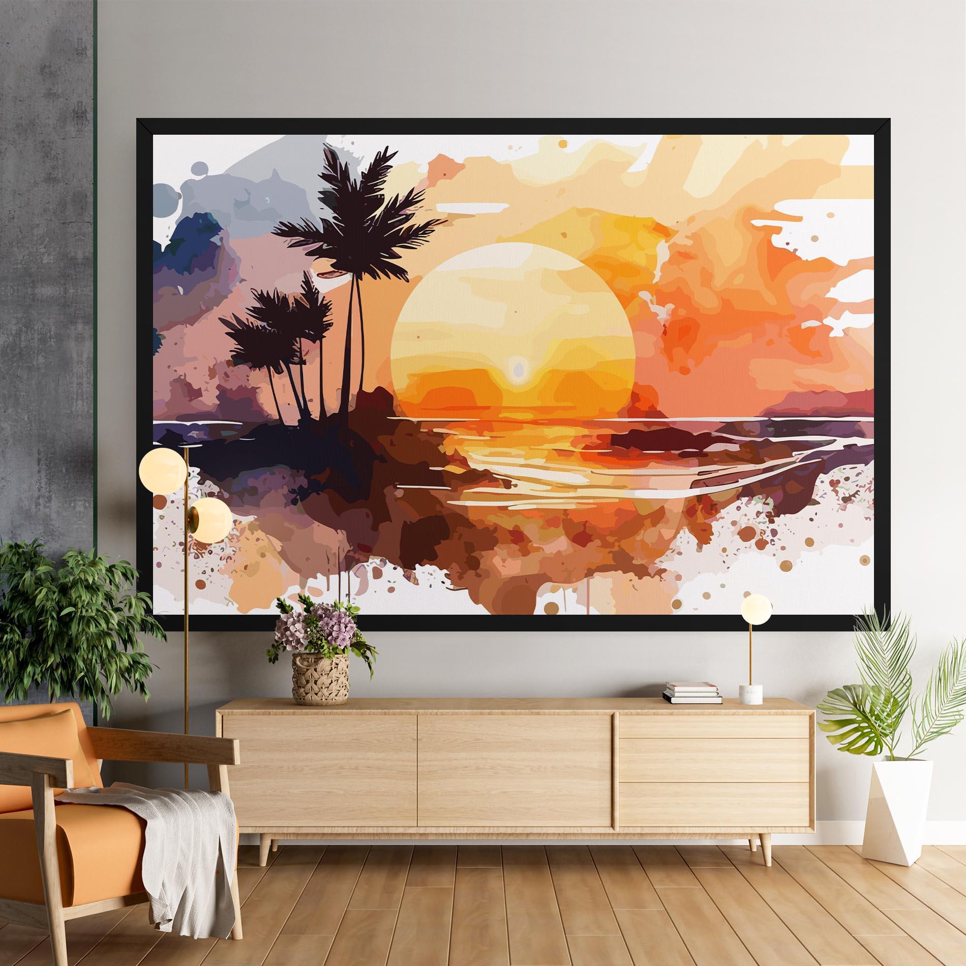 Leinwandbild Beautiful Sunrise mockup 9