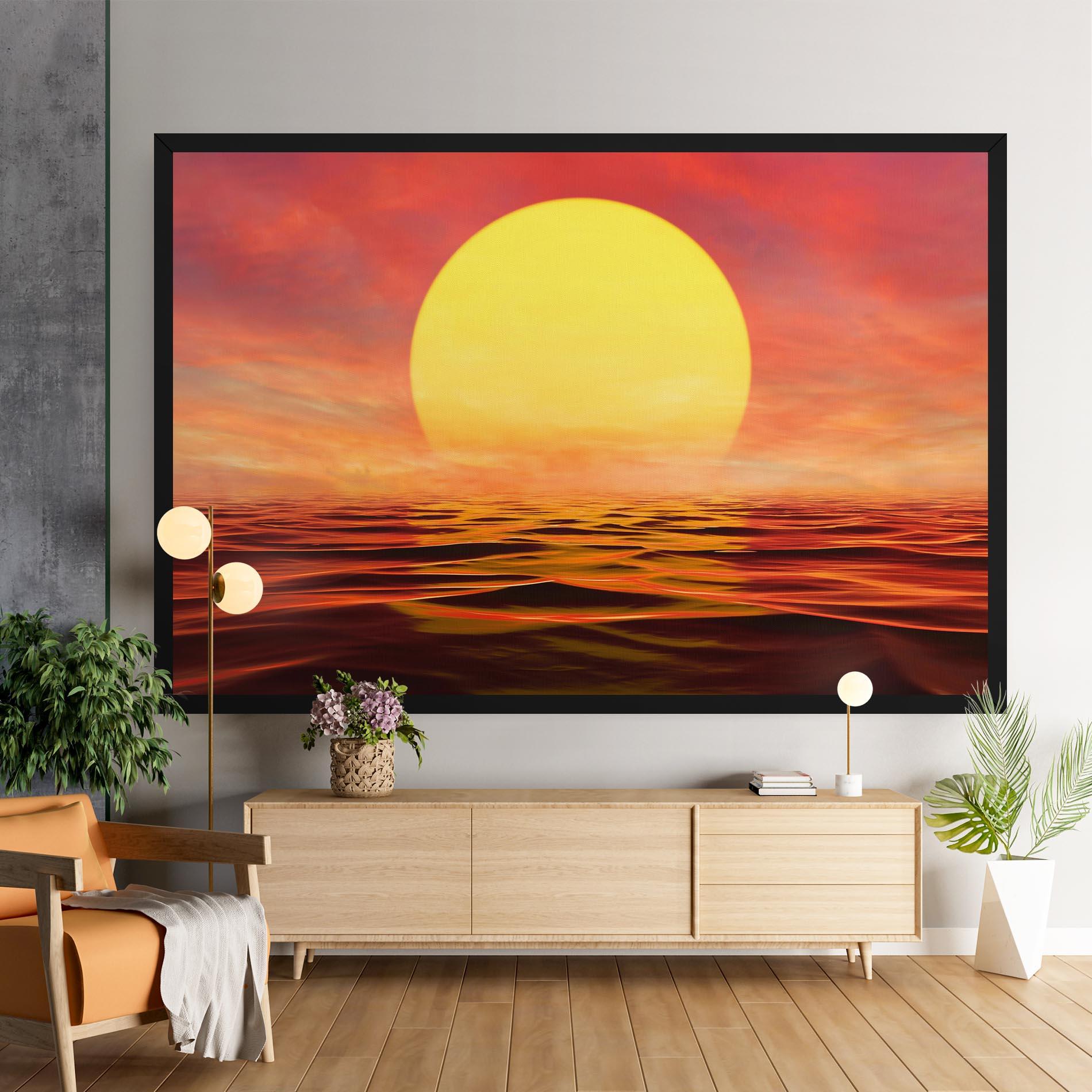 Leinwandbild Clouds Reflection Sky mockup 9