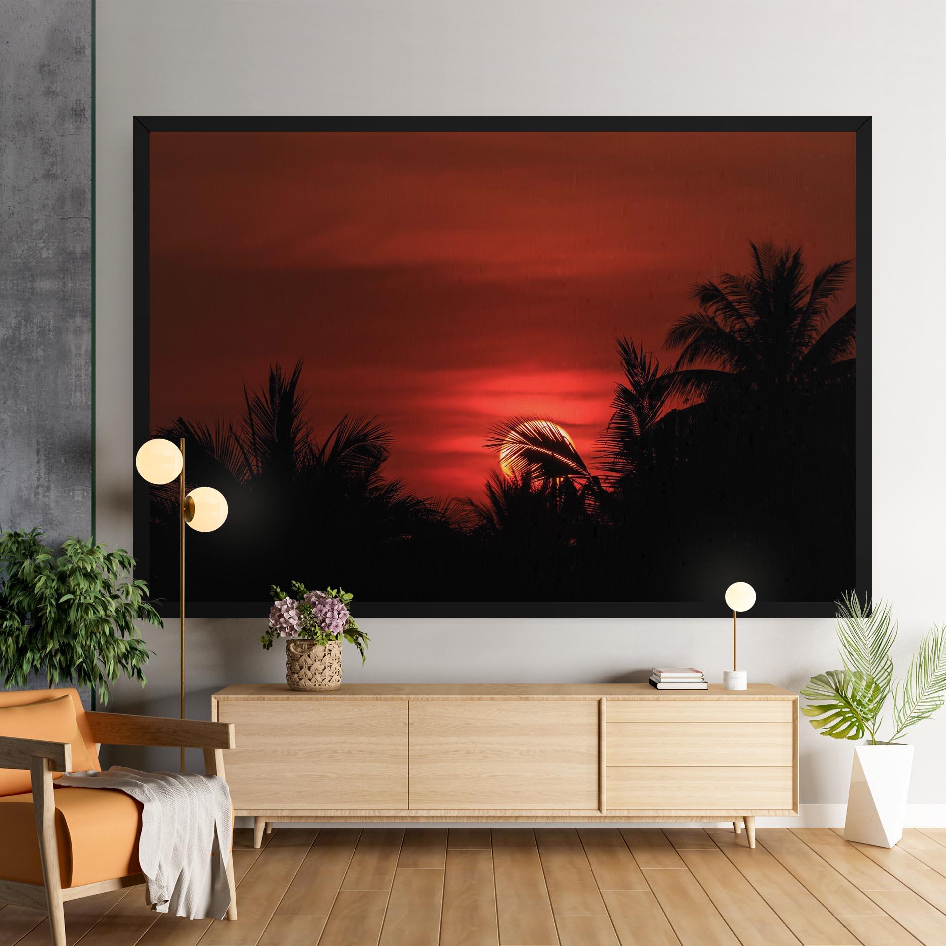 Leinwandbild Coconuts Tree Sunset mockup 9