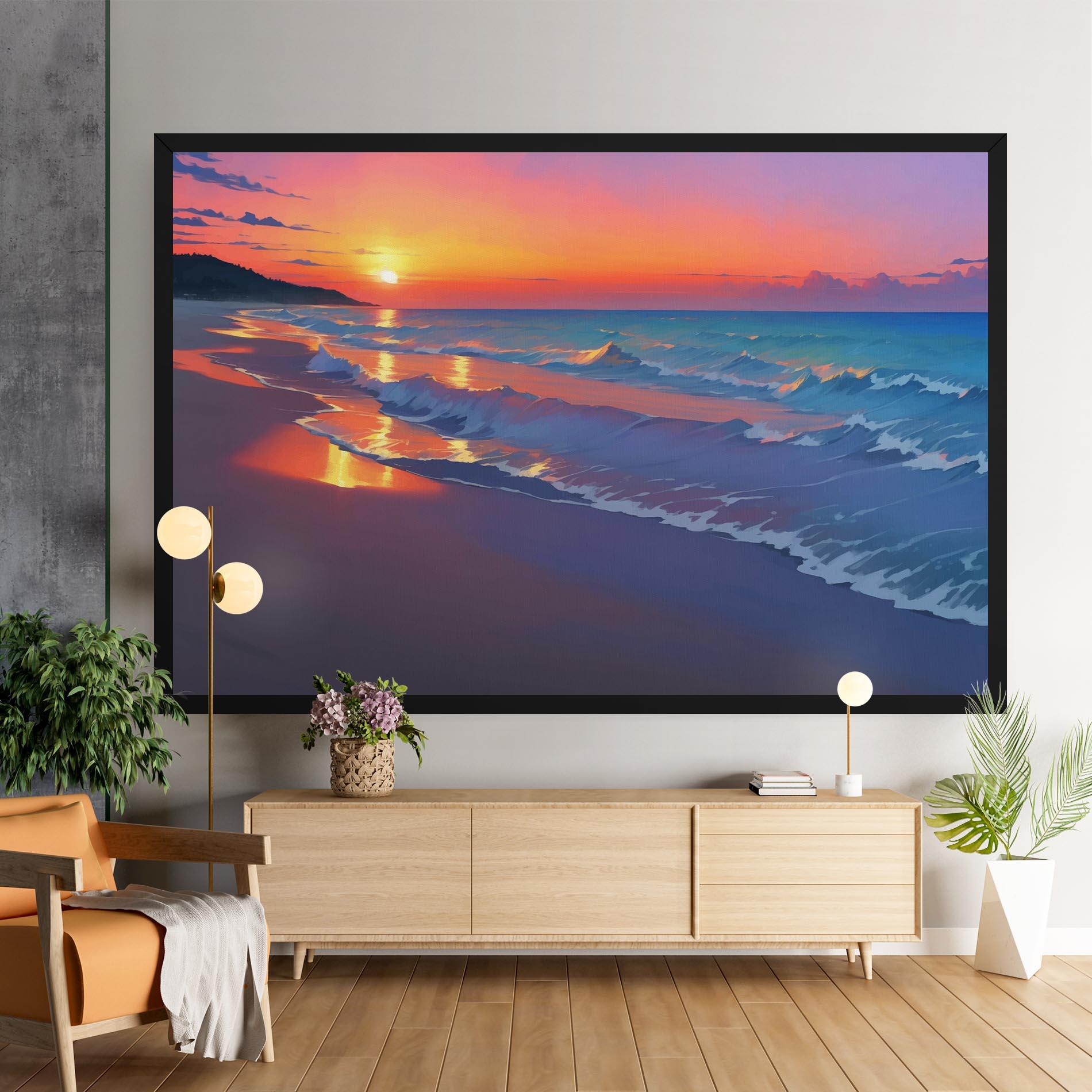 Leinwandbild Dreamy Beach Sunset mockup 9