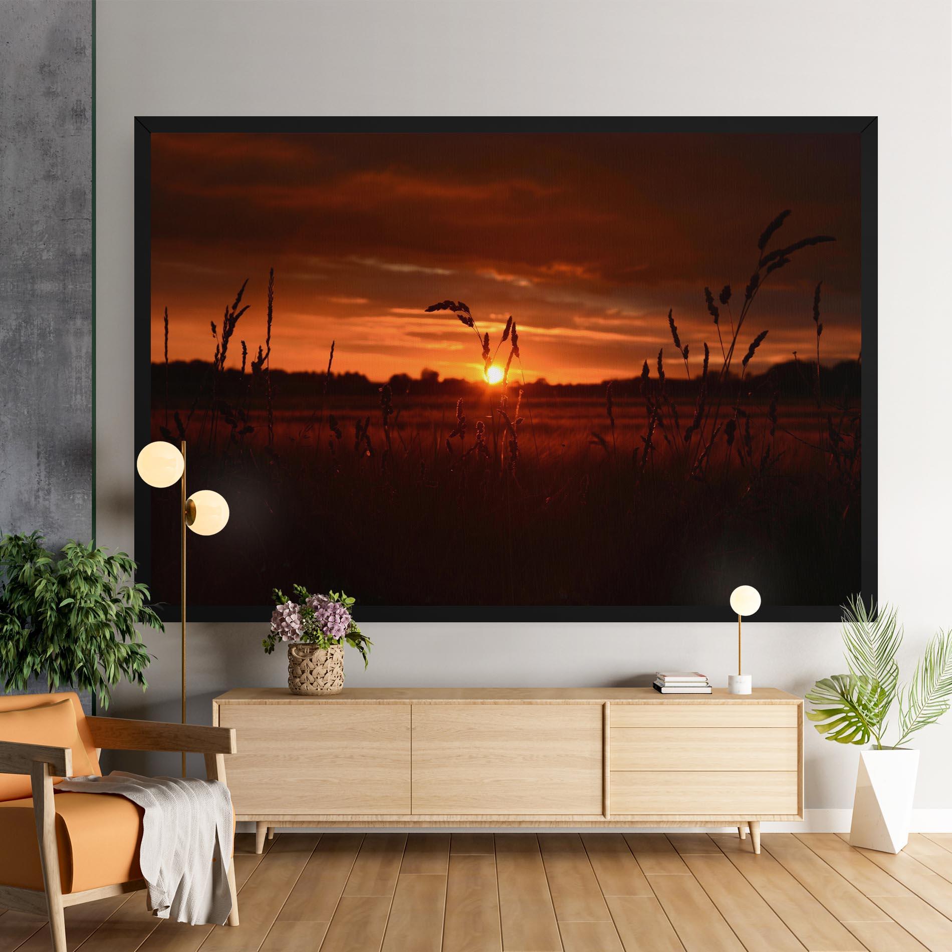 Leinwandbild Field Shilouette mockup 9