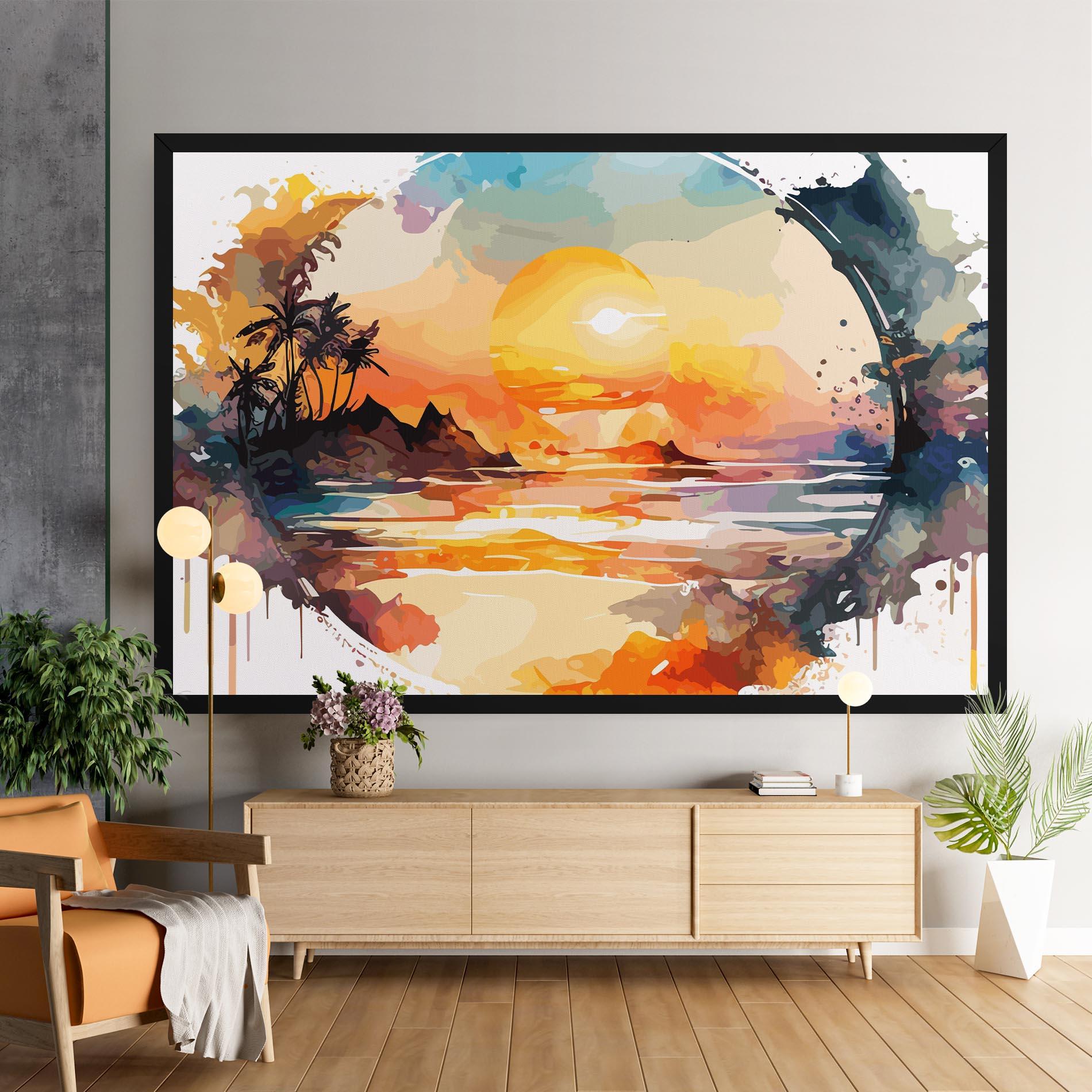 Leinwandbild Sunrise Art mockup 9