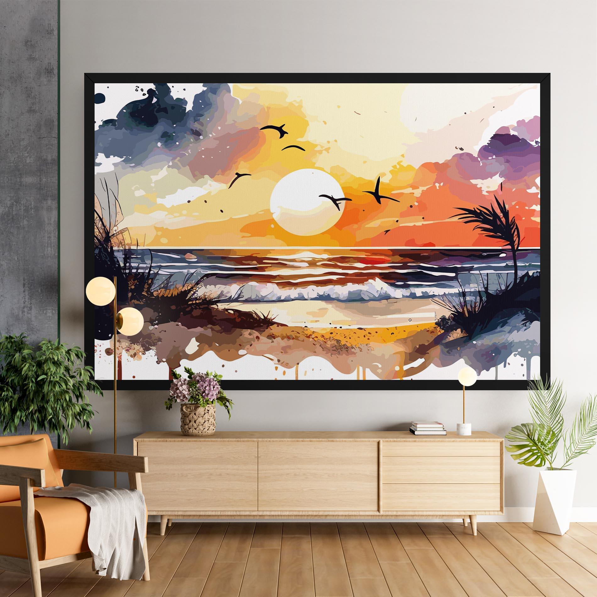 Leinwandbild Sunset Art View mockup 9