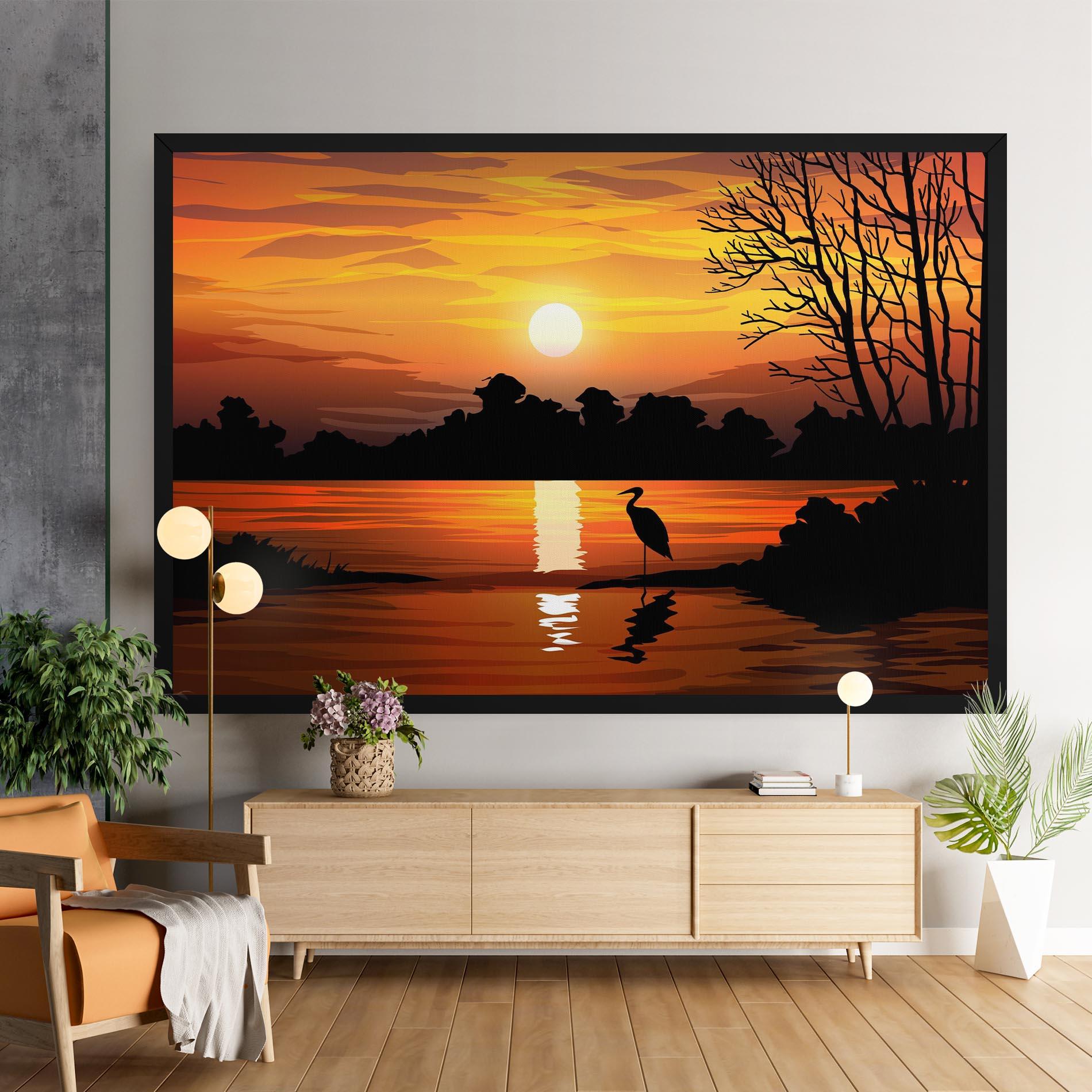 Leinwandbild Sunset Land mockup 9