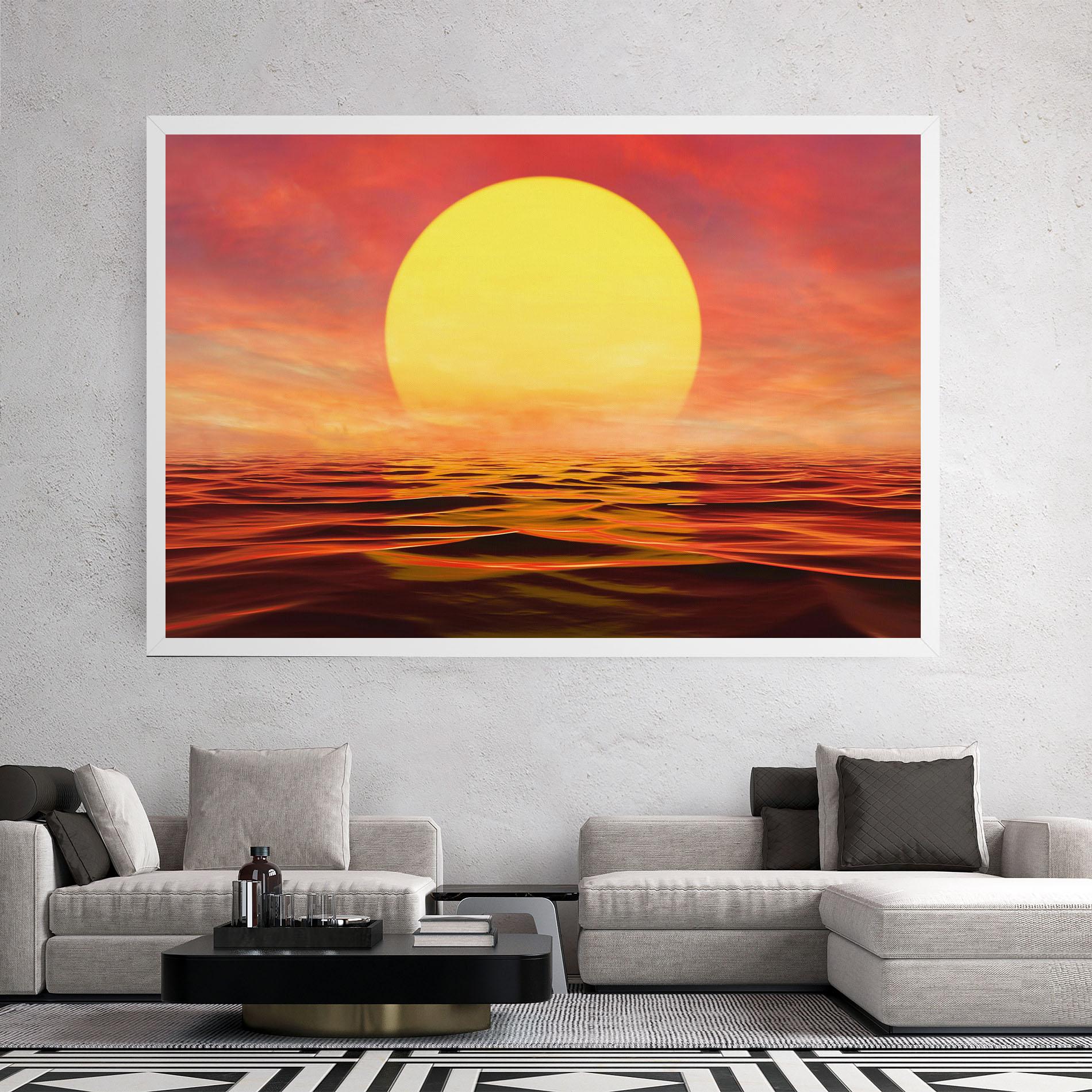 Leinwandbild Clouds Reflection Sky mockup 2