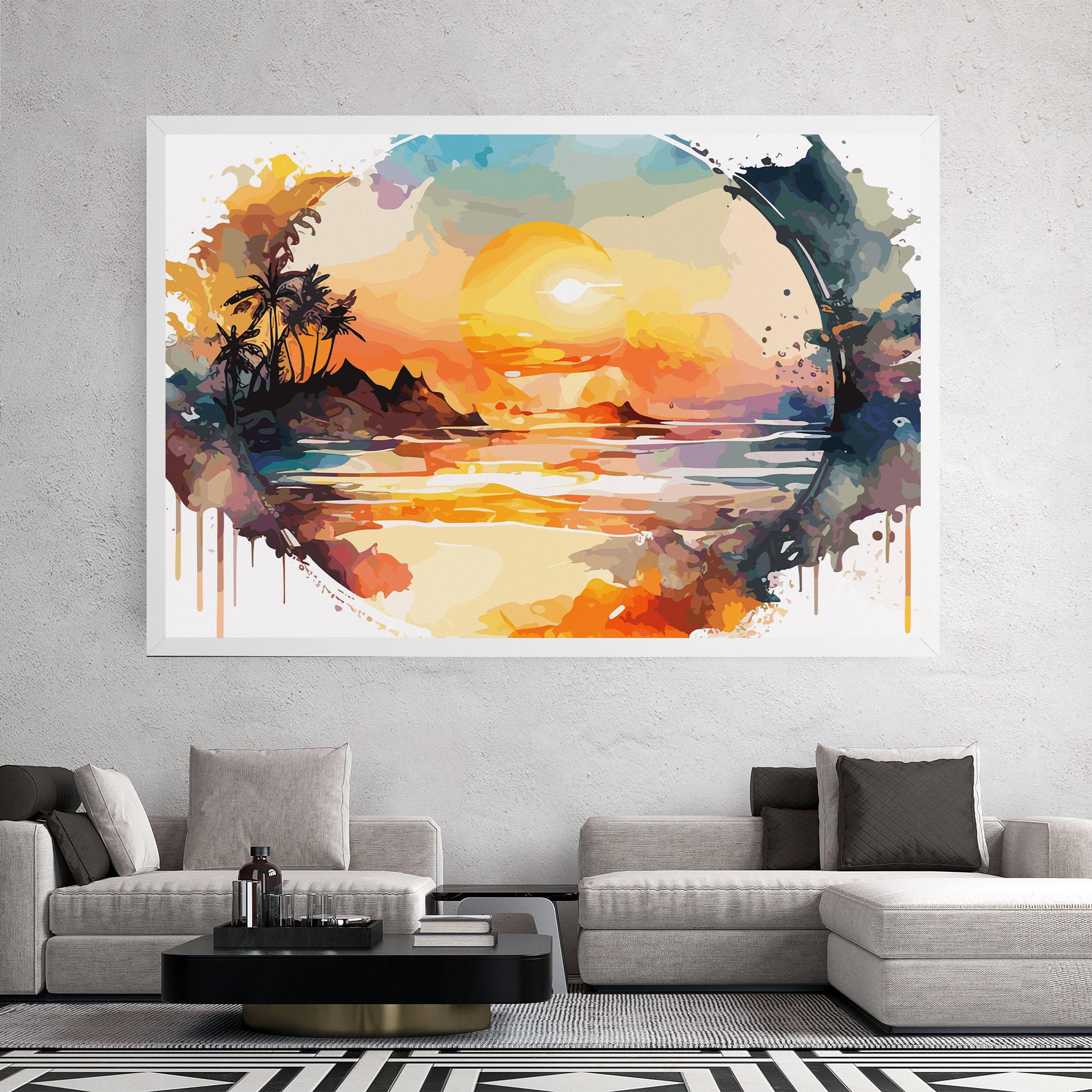 Leinwandbild Sunrise Art mockup 2
