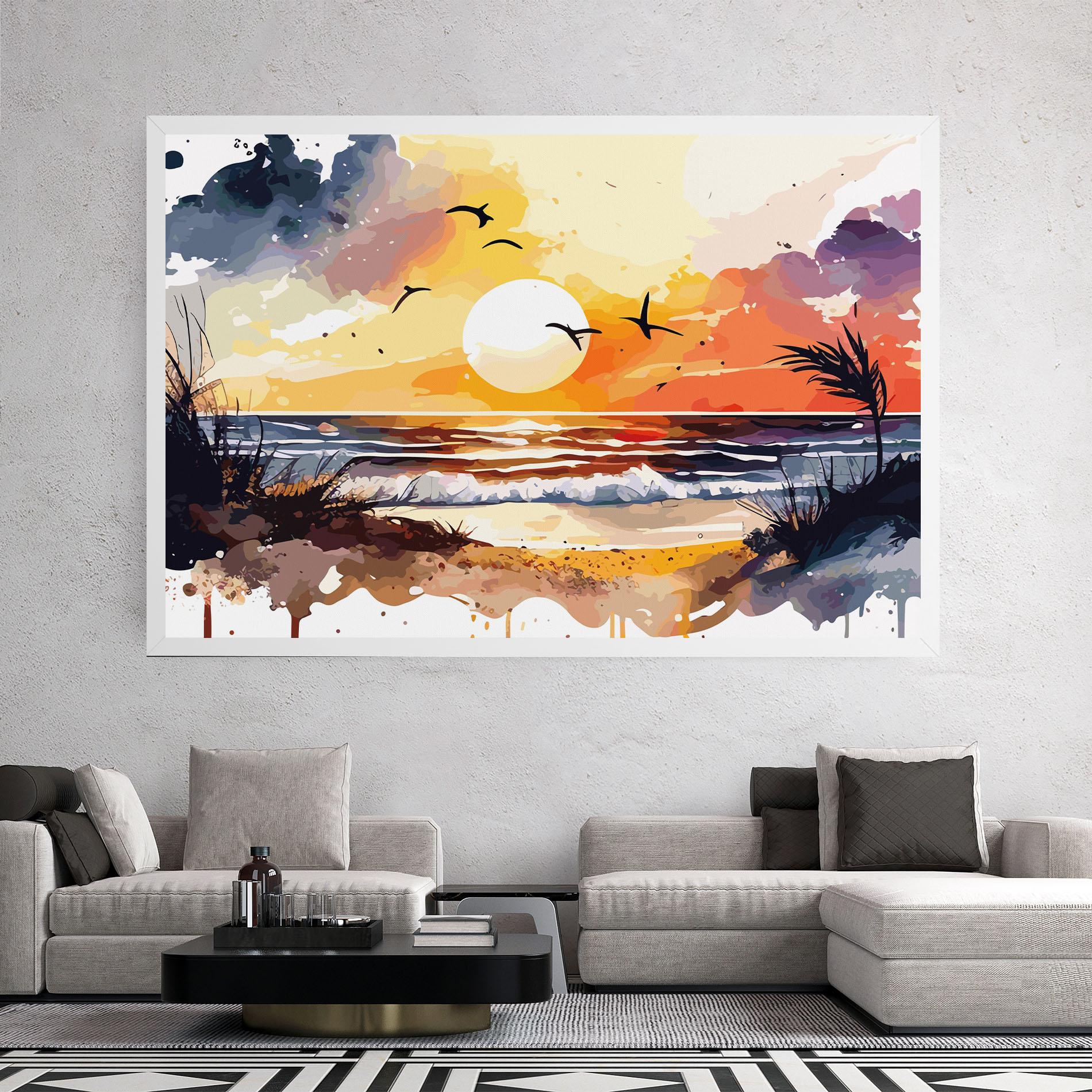 Leinwandbild Sunset Art View mockup 2