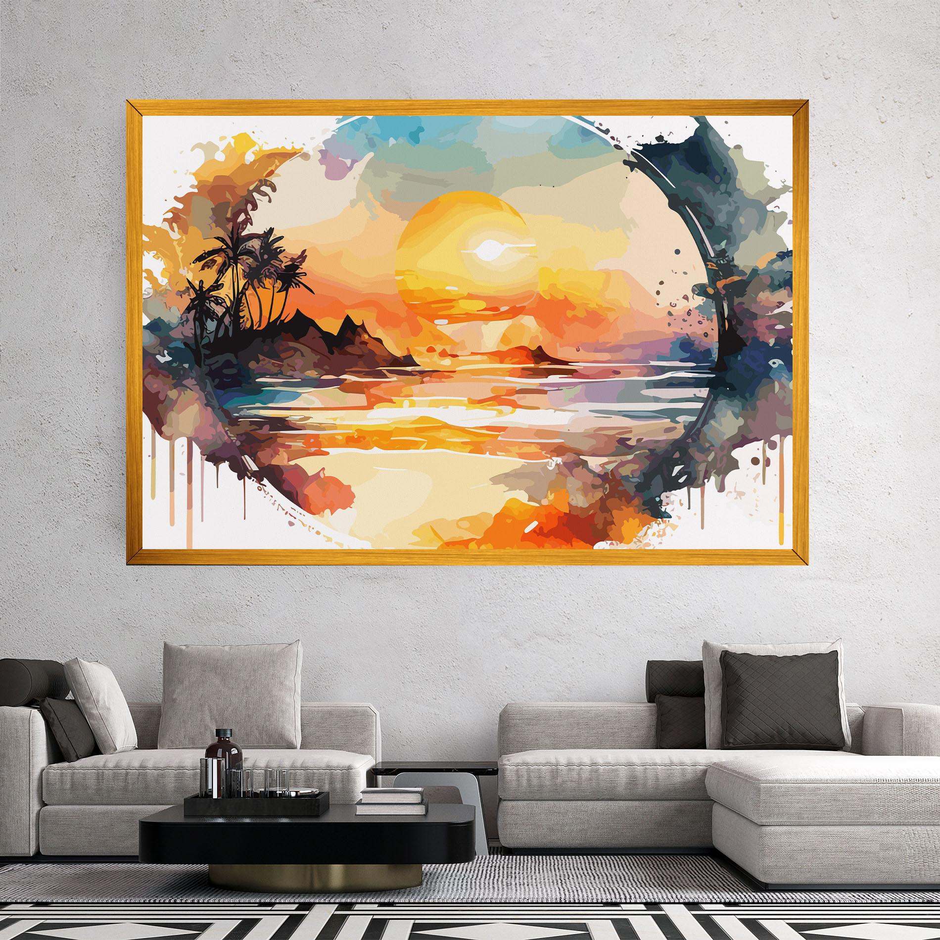 Leinwandbild Sunrise Art mockup 2