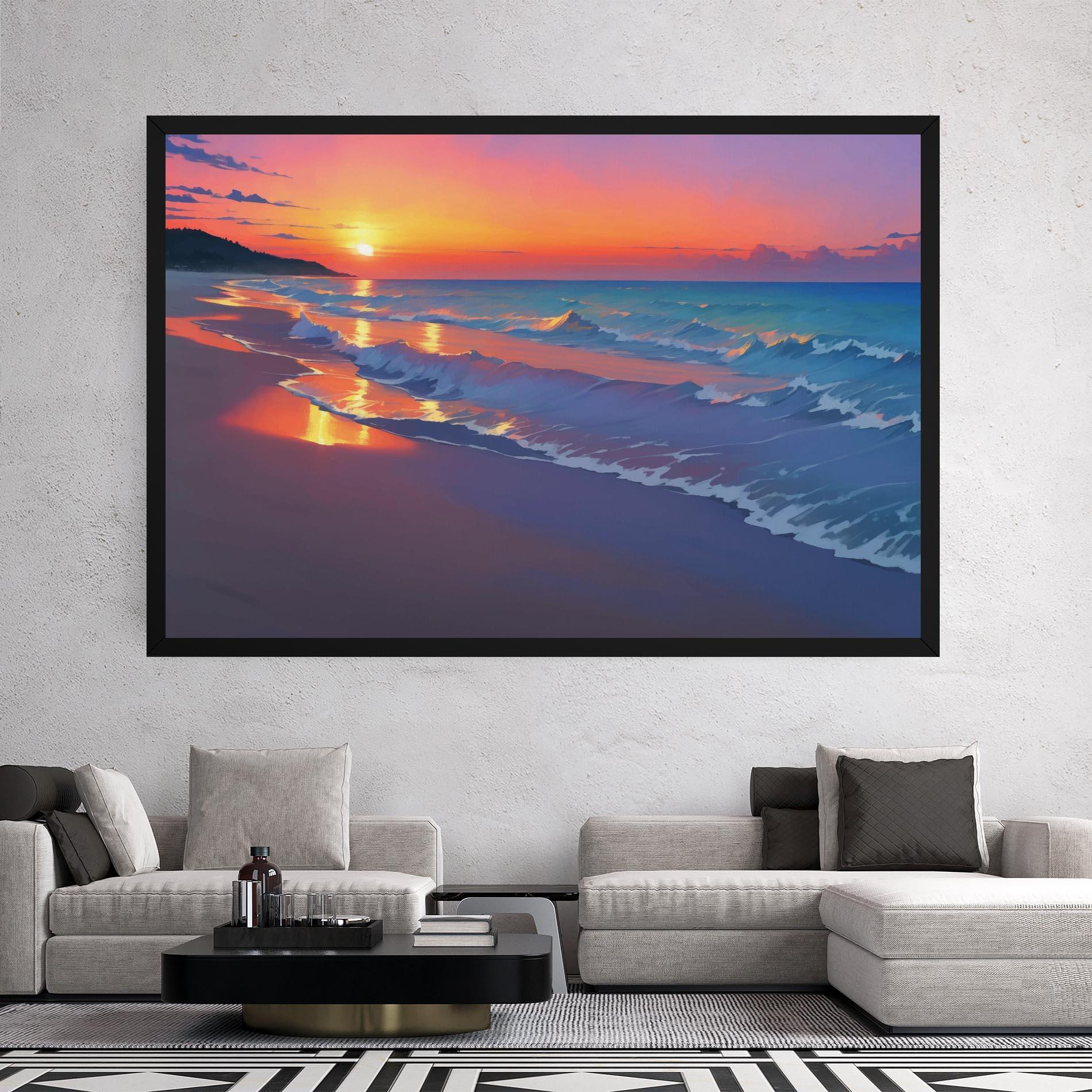 Leinwandbild Dreamy Beach Sunset mockup 2