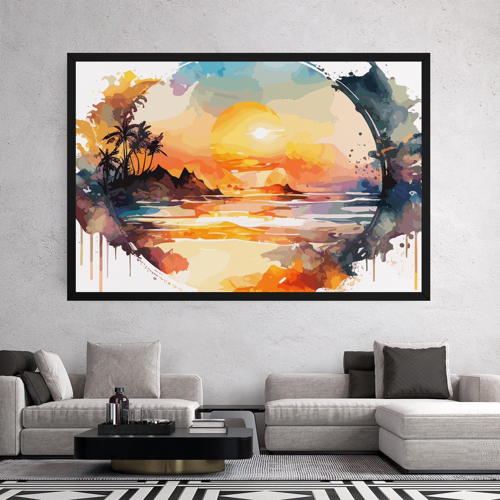 Leinwandbild Sunrise Art mockup 2
