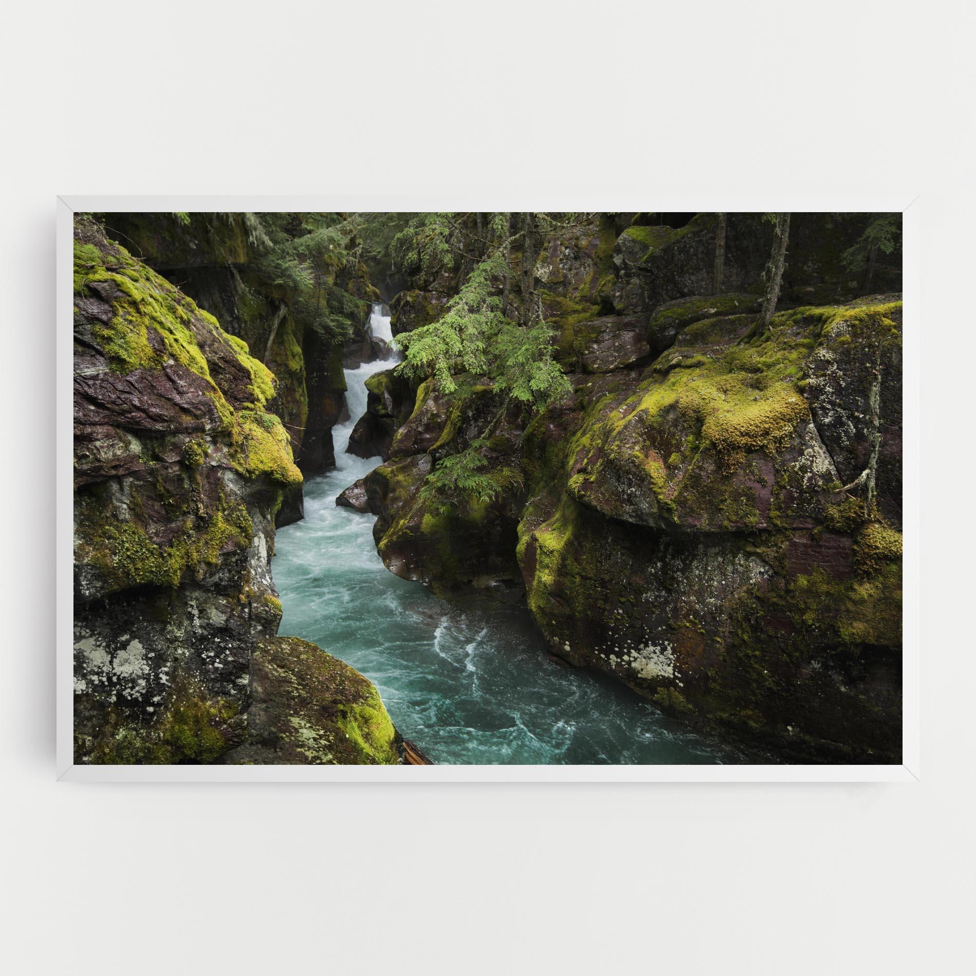Leinwandbild Blue Majestic Waterfall mockup 0