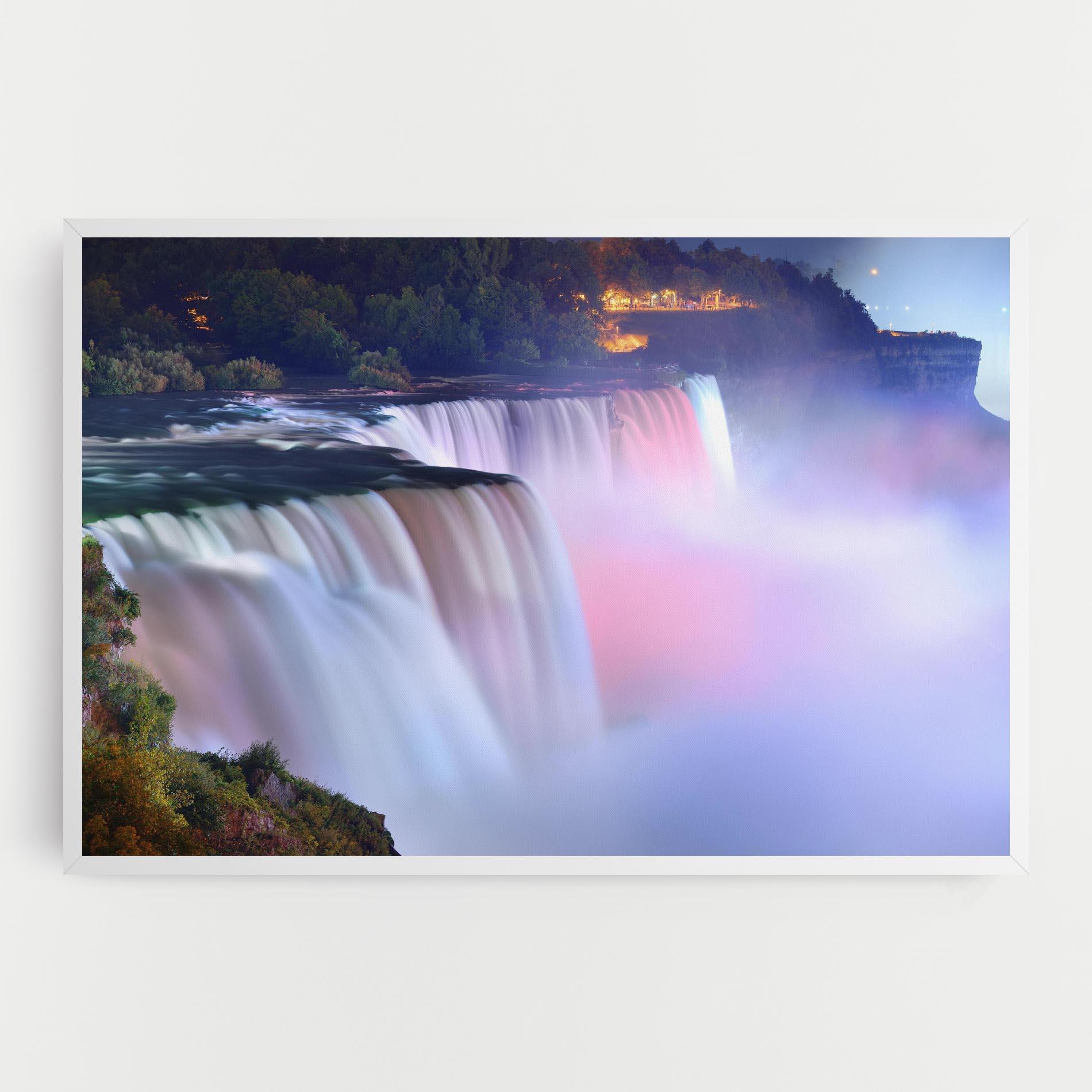 Leinwandbild Dreamy Purple Waterfall mockup 0