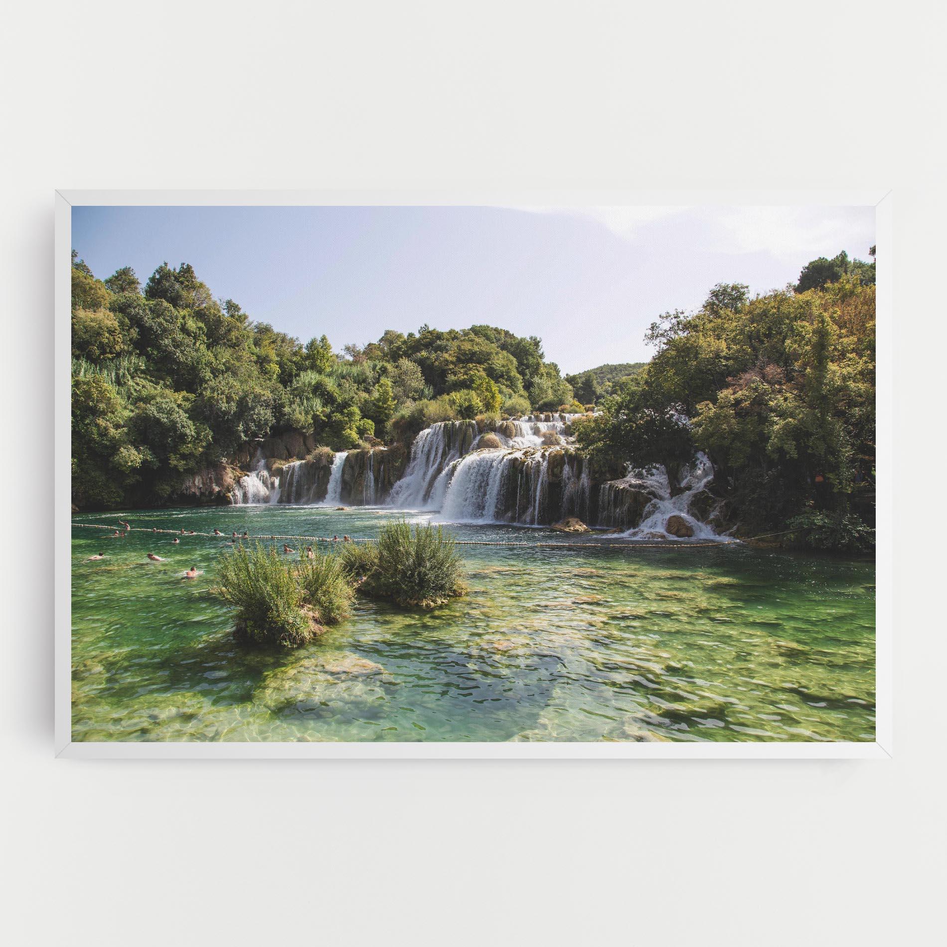 Leinwandbild Green Waterfall mockup 0