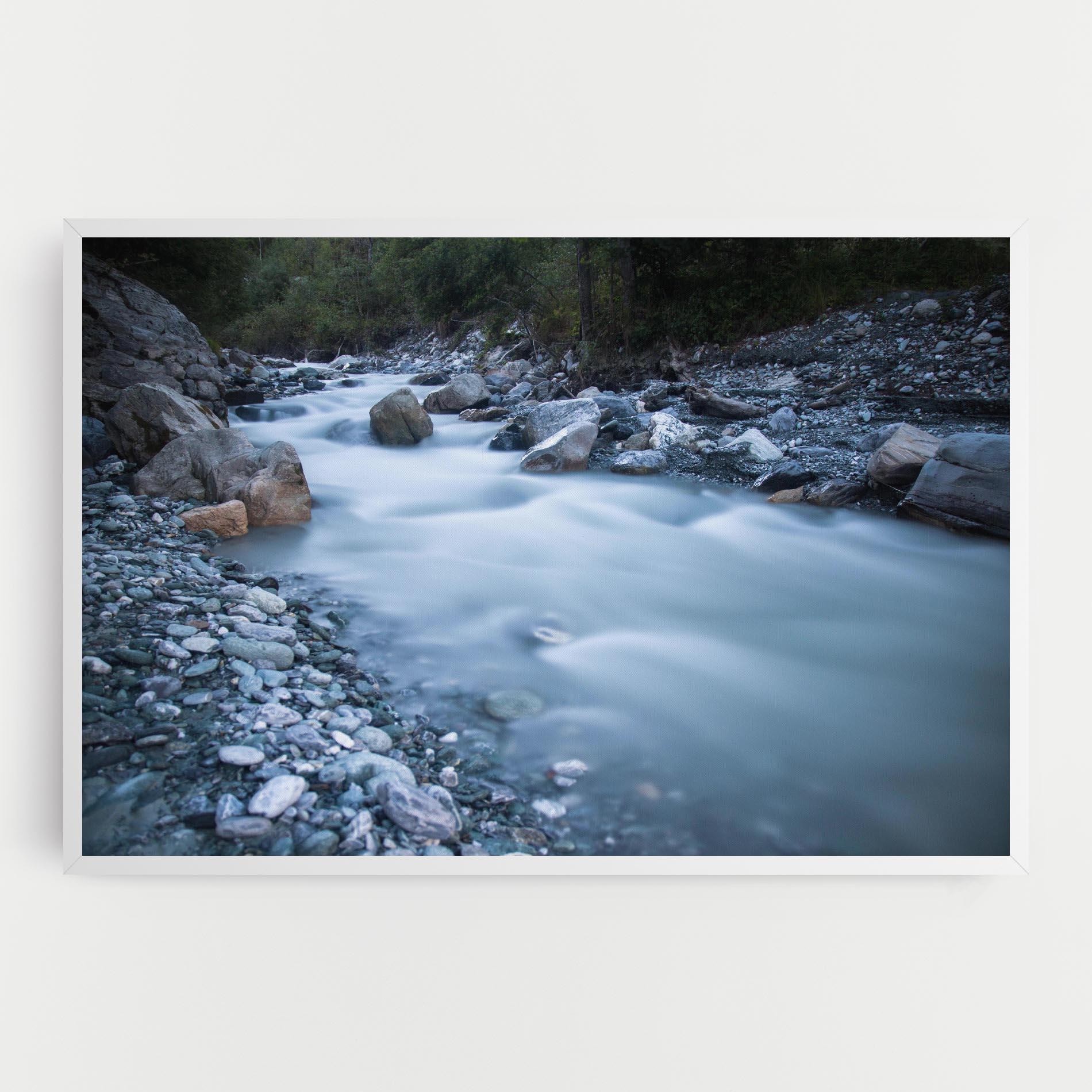 Leinwandbild Grey Water Falling mockup 0