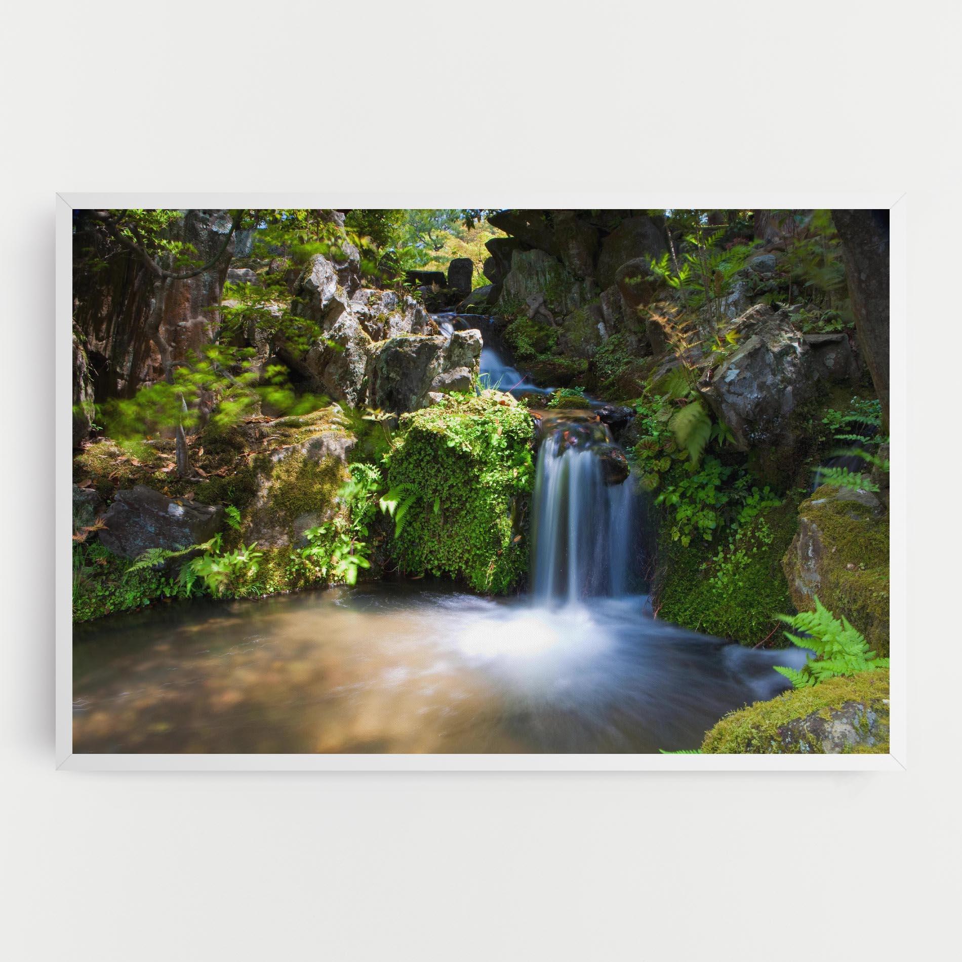 Leinwandbild Jungle View Waterfall mockup 0