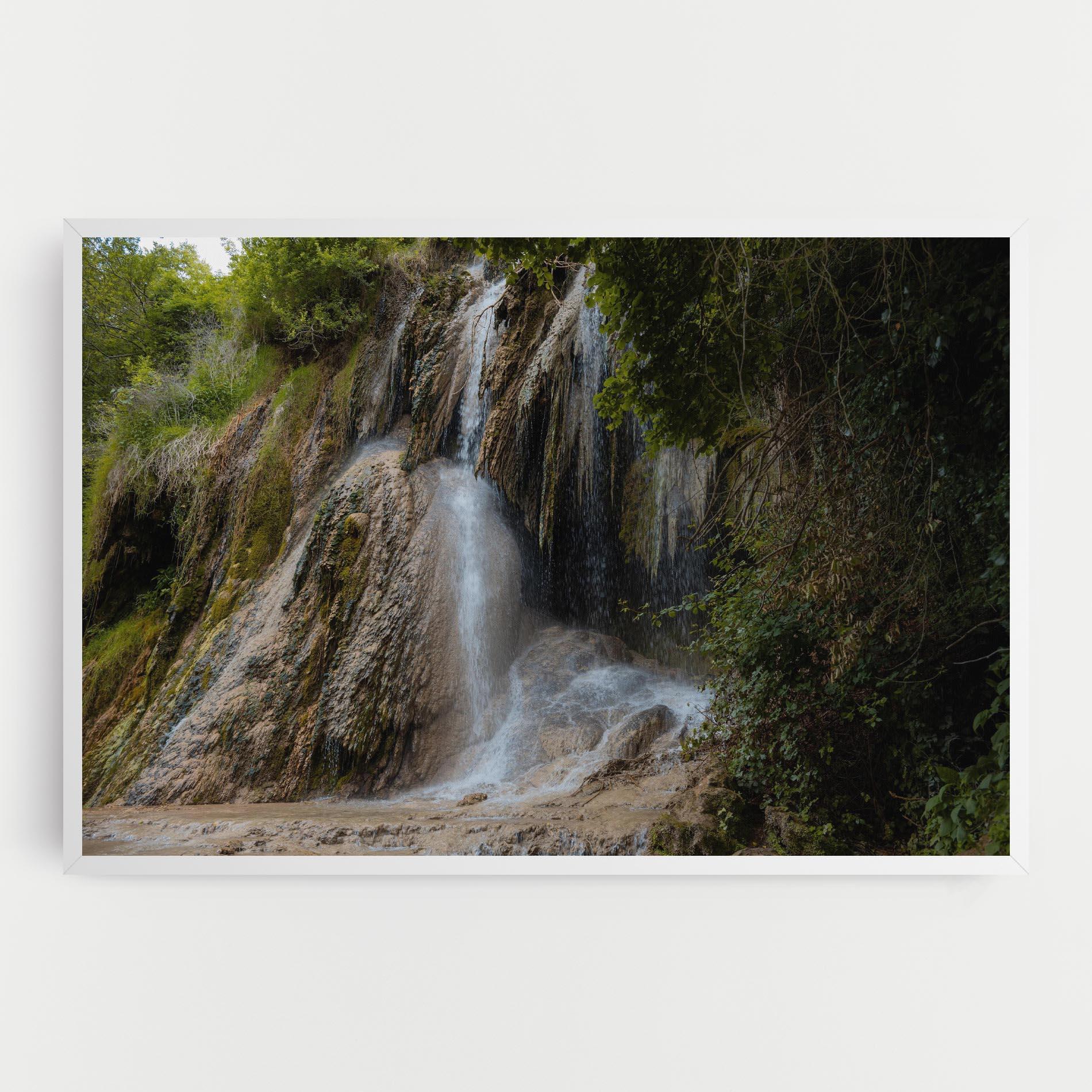 Leinwandbild Pretty Waterfall Forest mockup 0