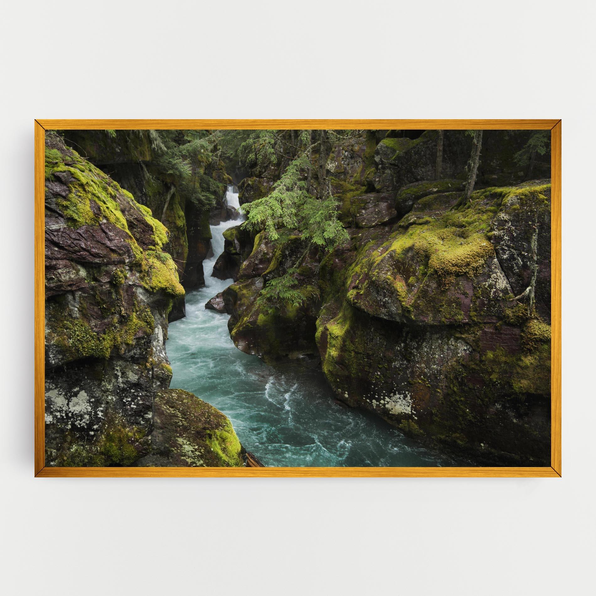 Leinwandbild Blue Majestic Waterfall mockup 0
