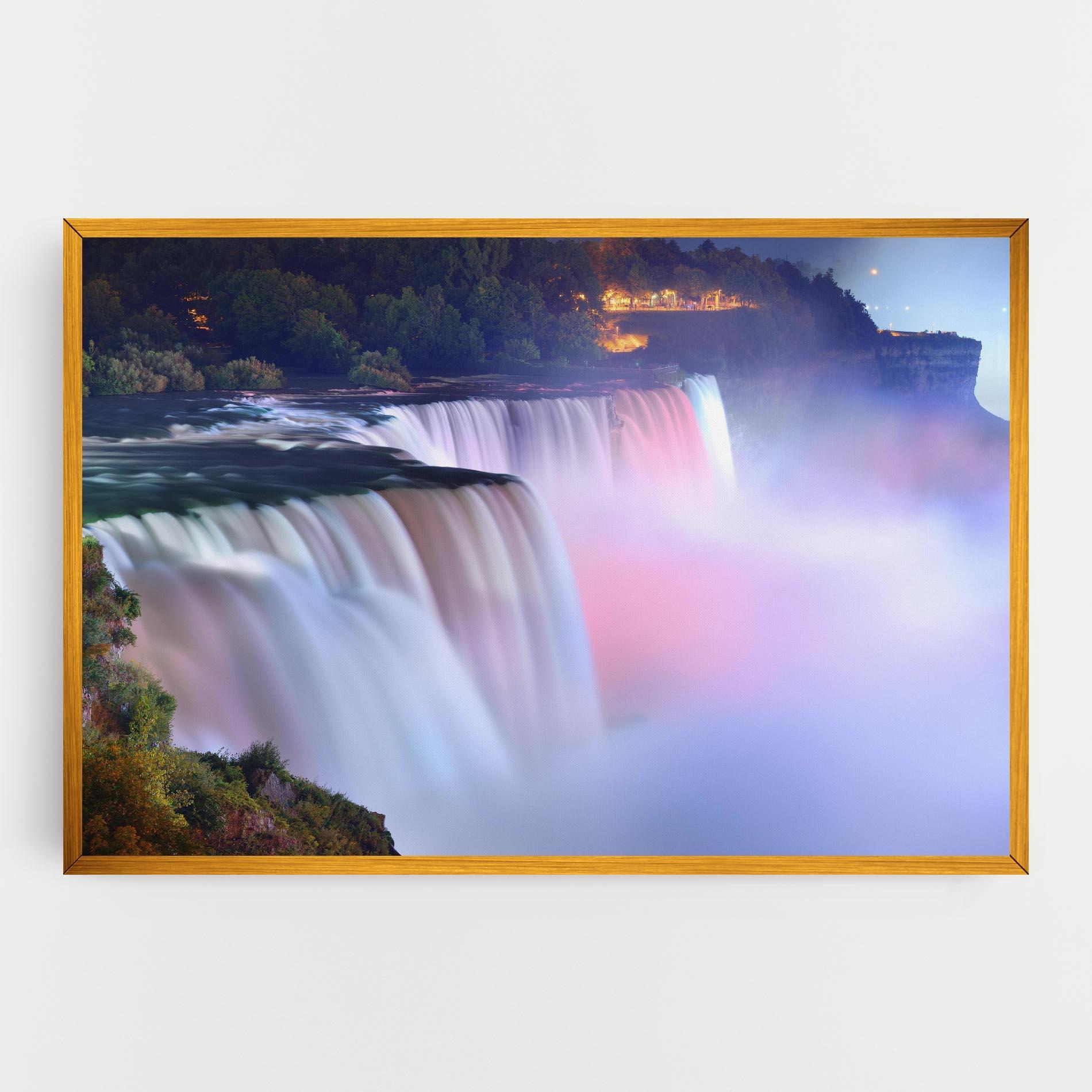 Leinwandbild Dreamy Purple Waterfall mockup 0