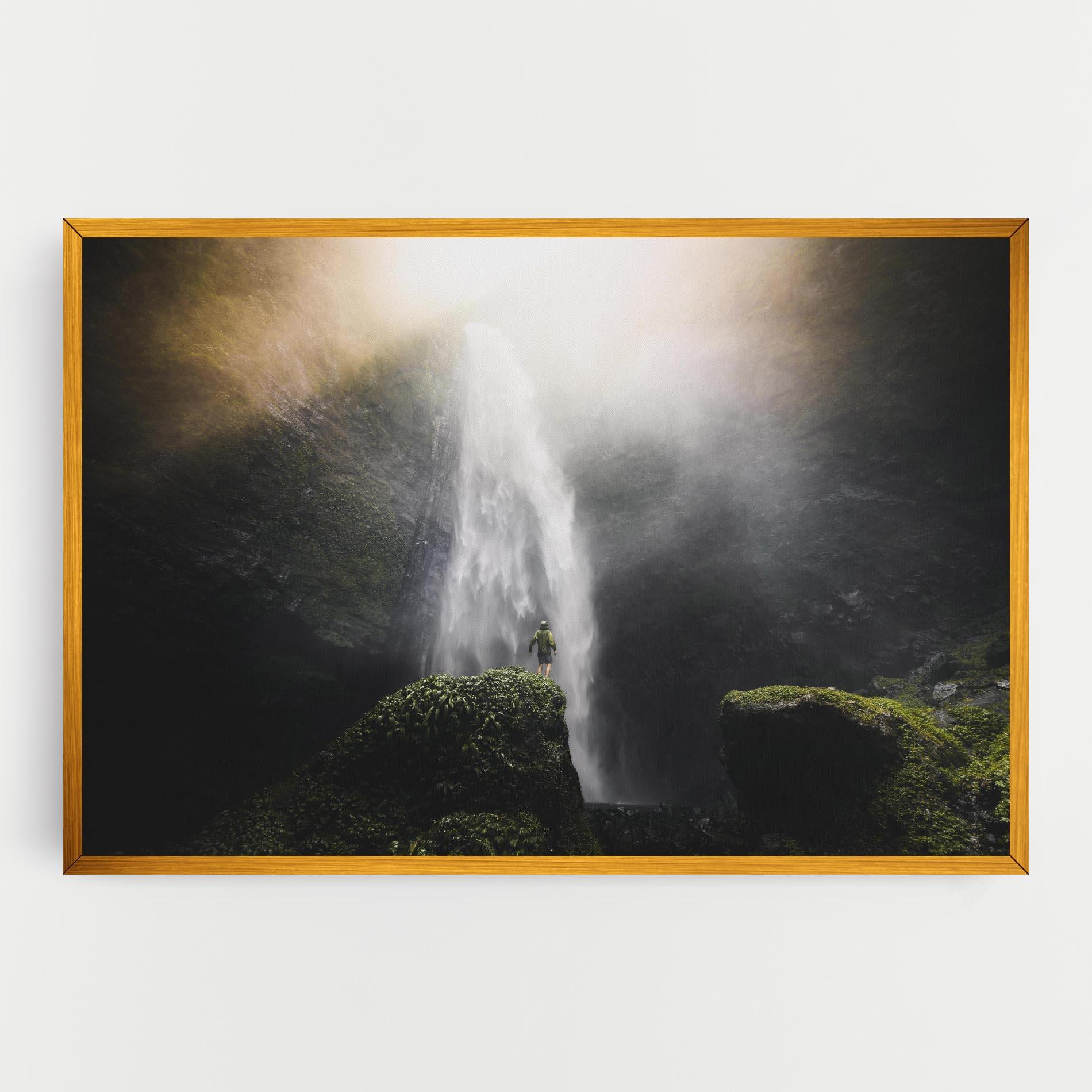 Leinwandbild Green Man Waterfall mockup 0