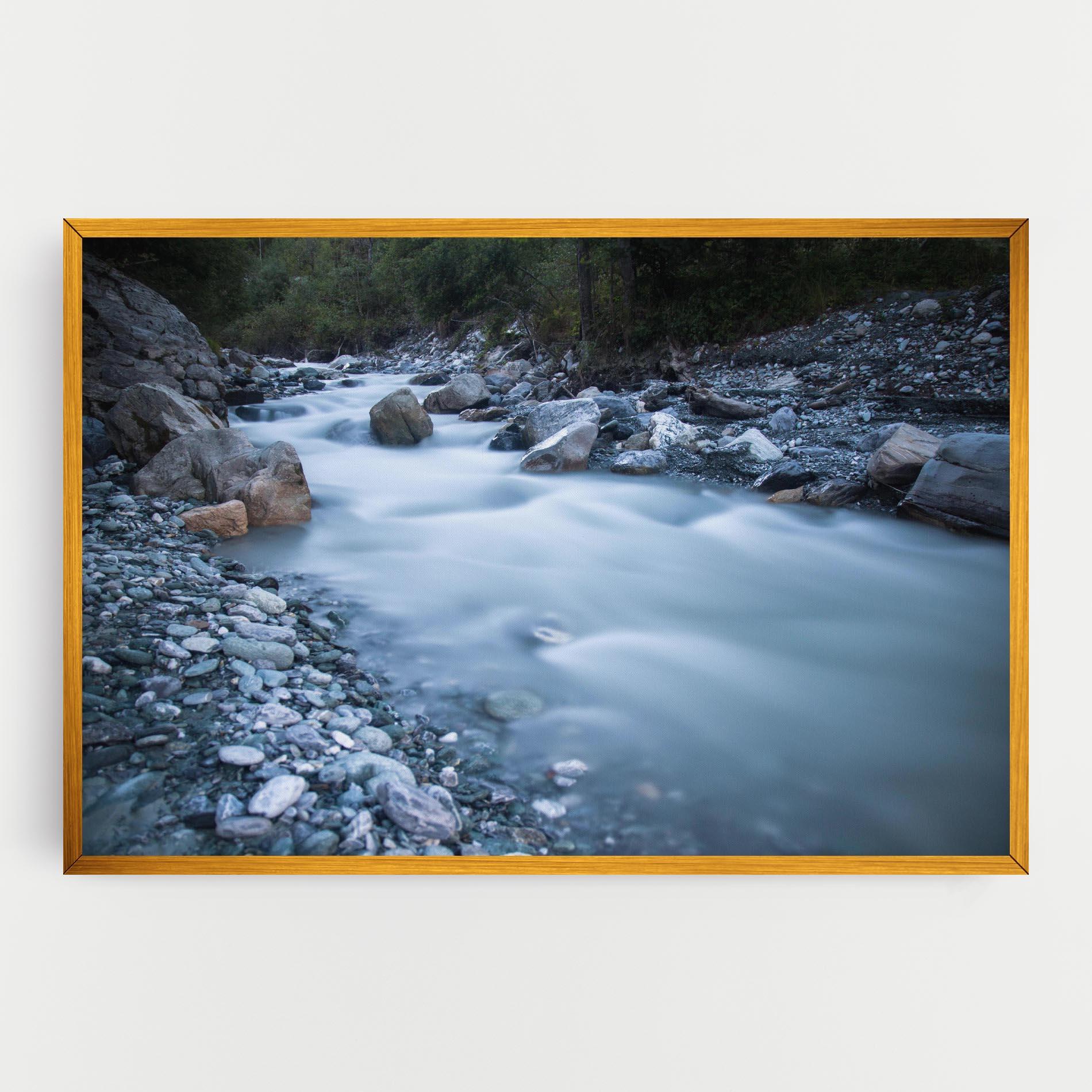 Leinwandbild Grey Water Falling mockup 0