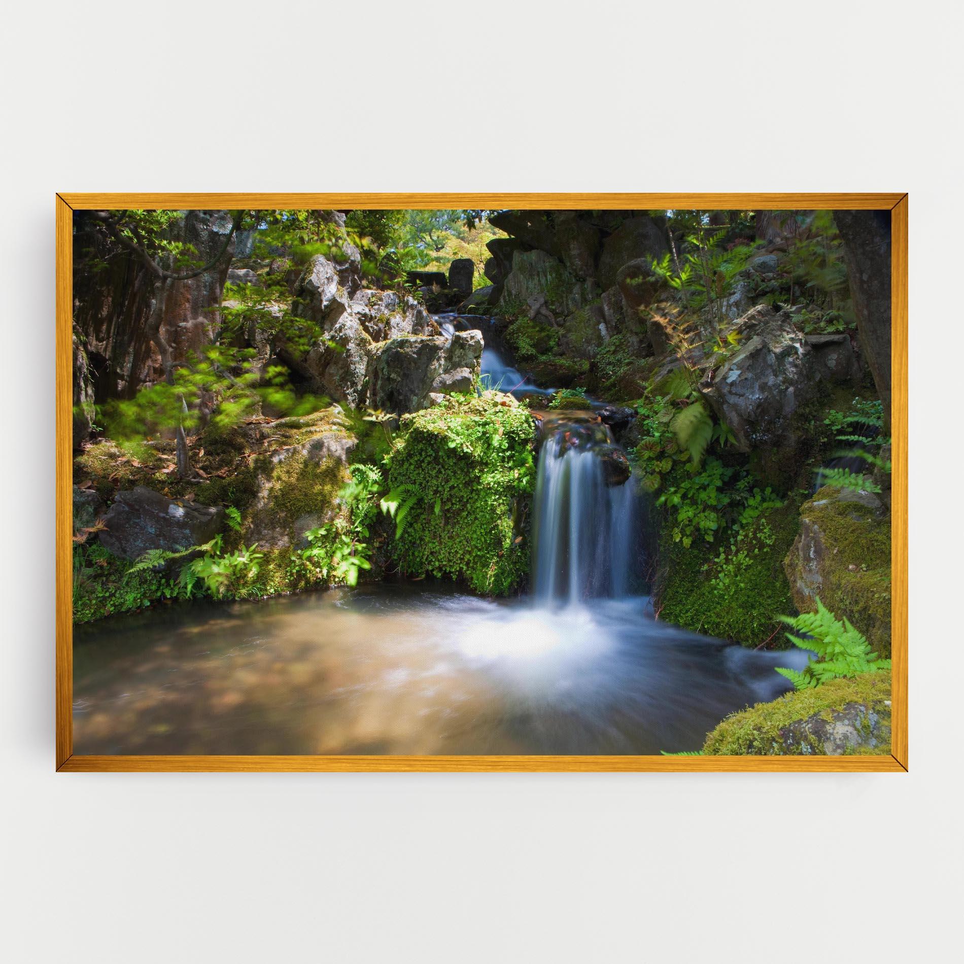 Leinwandbild Jungle View Waterfall mockup 0