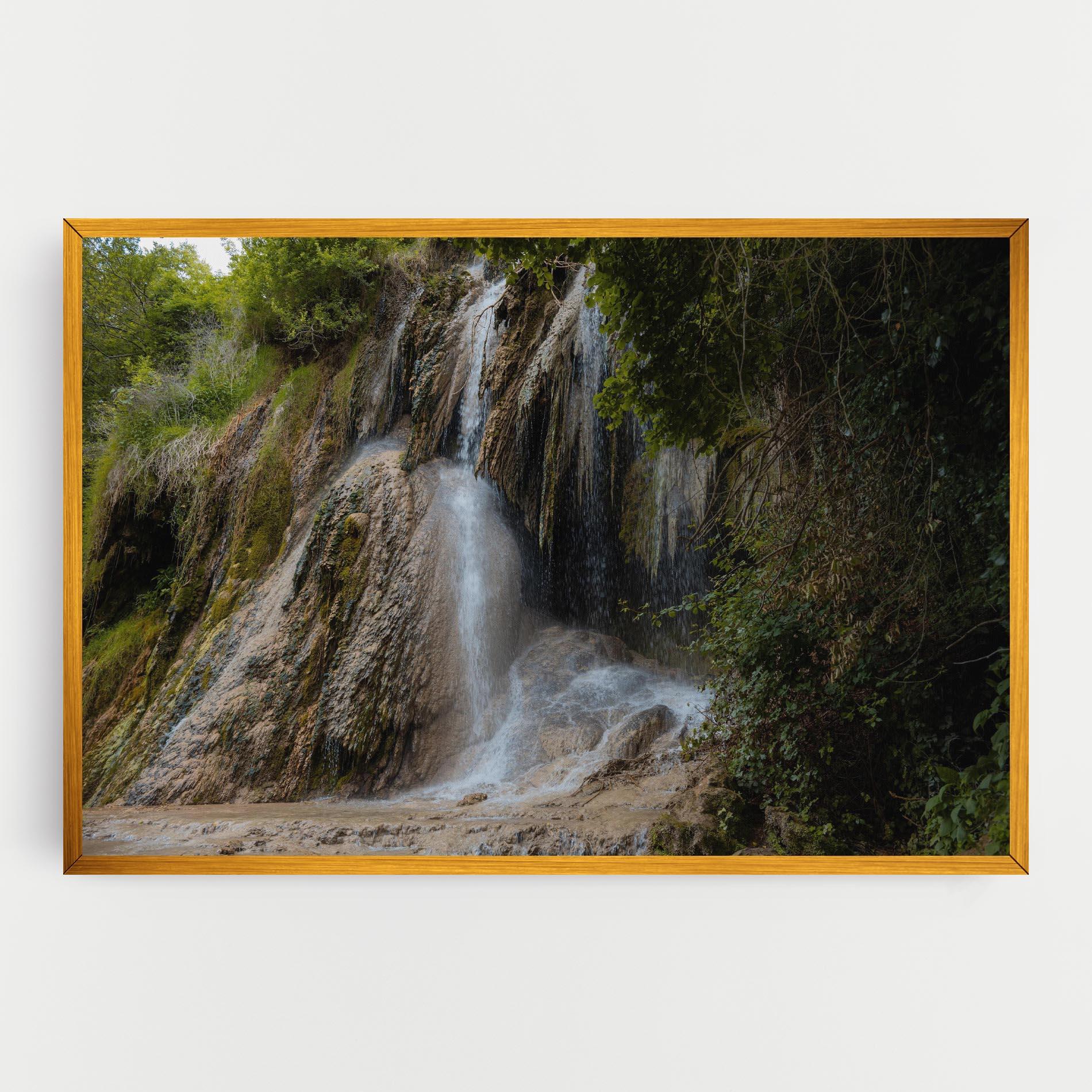 Leinwandbild Pretty Waterfall Forest mockup 0