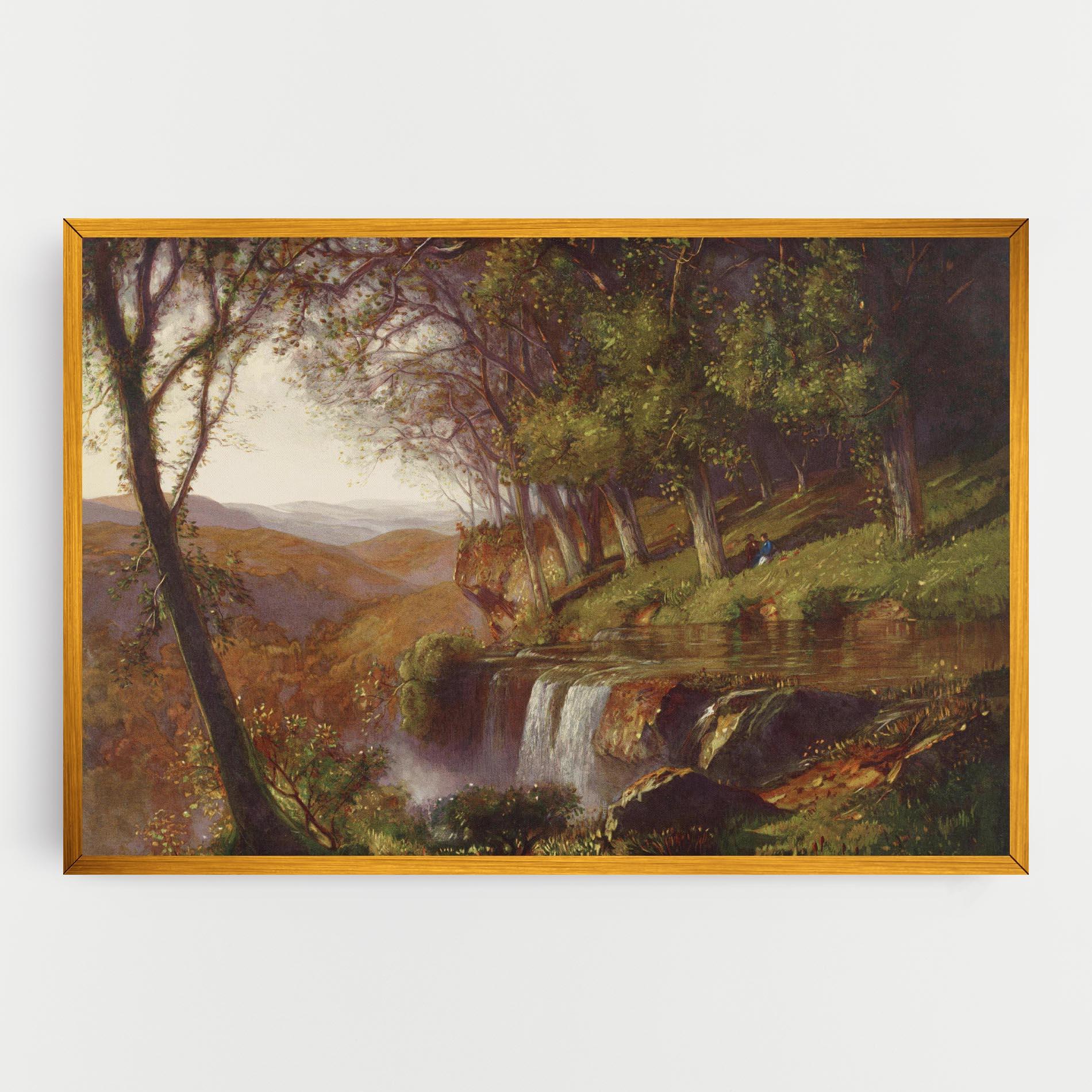 Leinwandbild Waterfall Painting mockup 0
