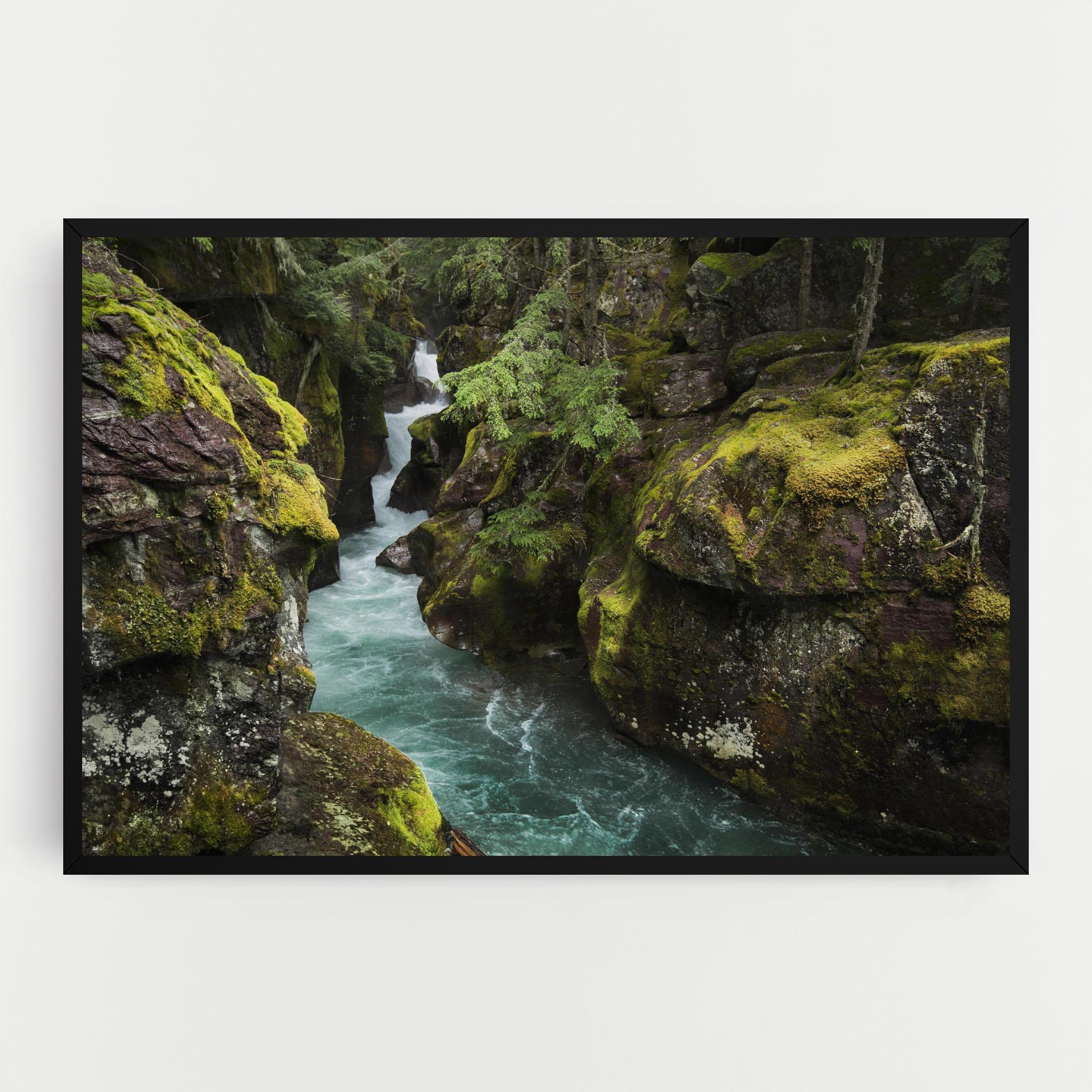 Leinwandbild Blue Majestic Waterfall mockup 0