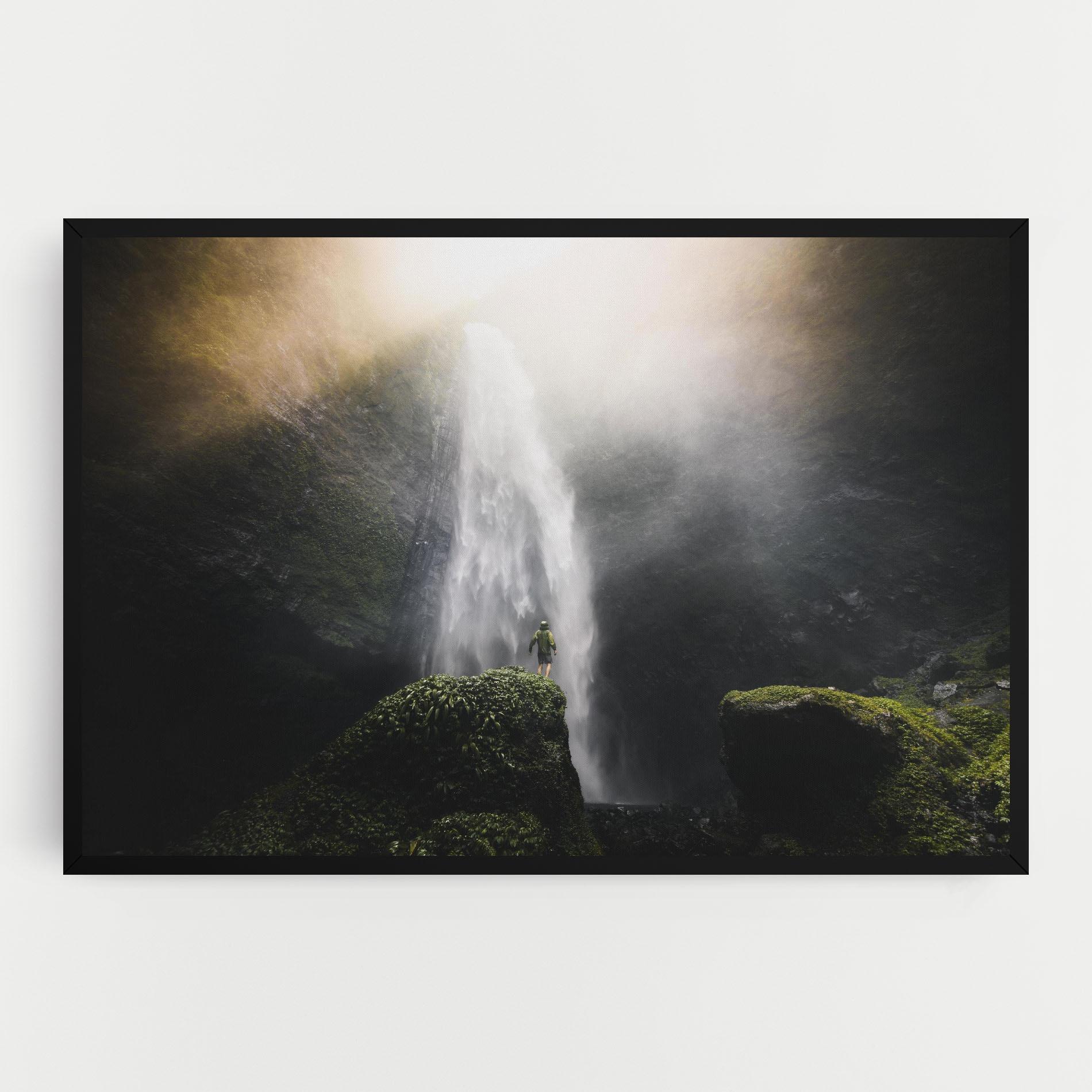 Leinwandbild Green Man Waterfall mockup 0