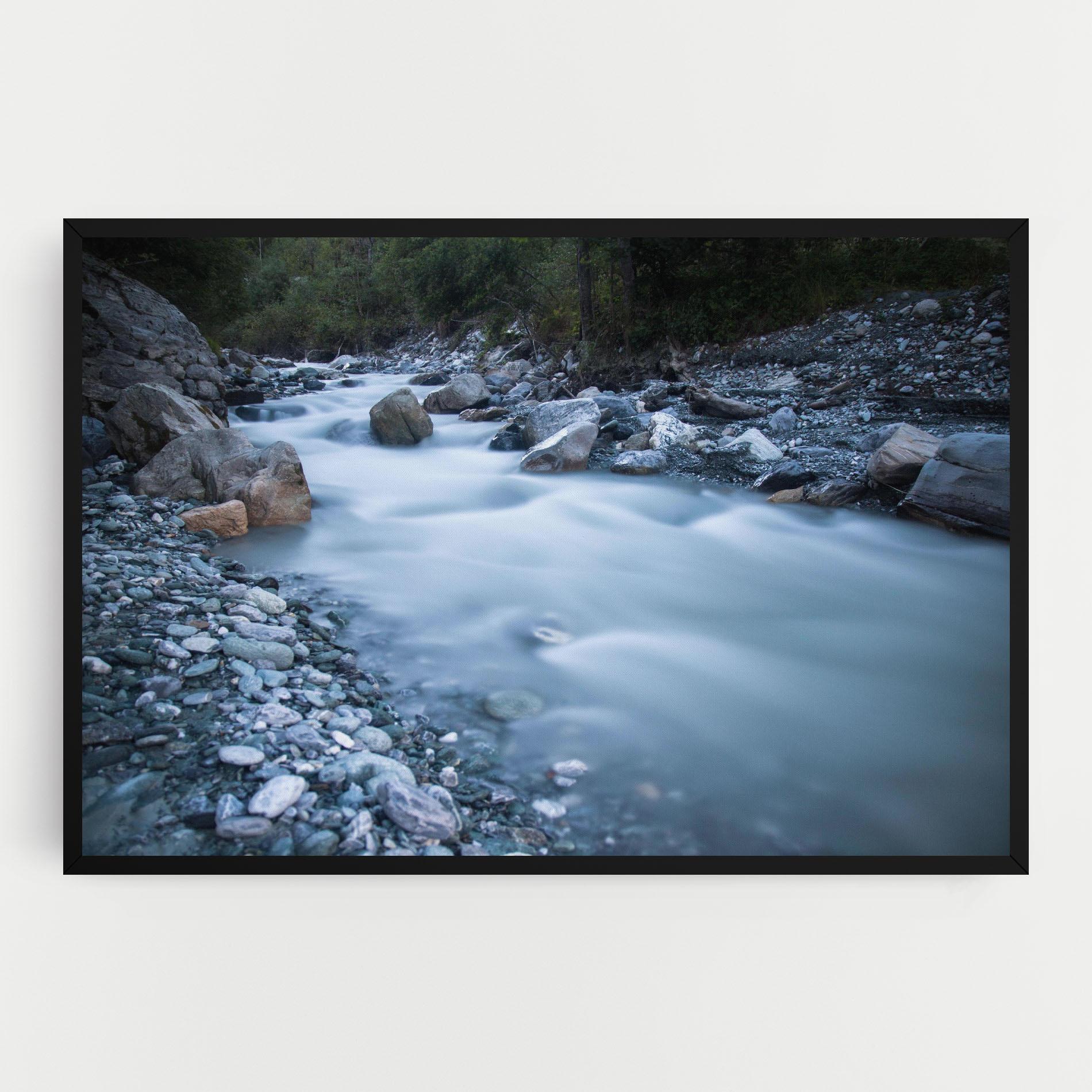 Leinwandbild Grey Water Falling mockup 0