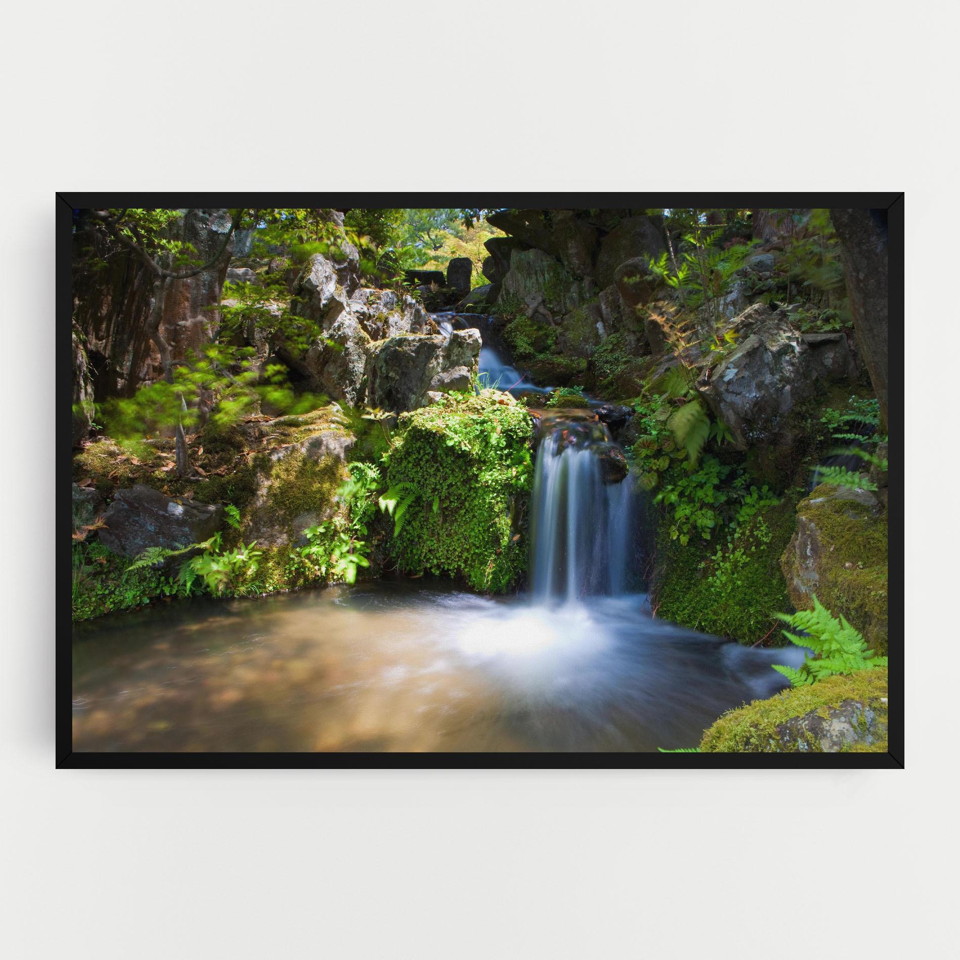 Leinwandbild Jungle View Waterfall mockup 0