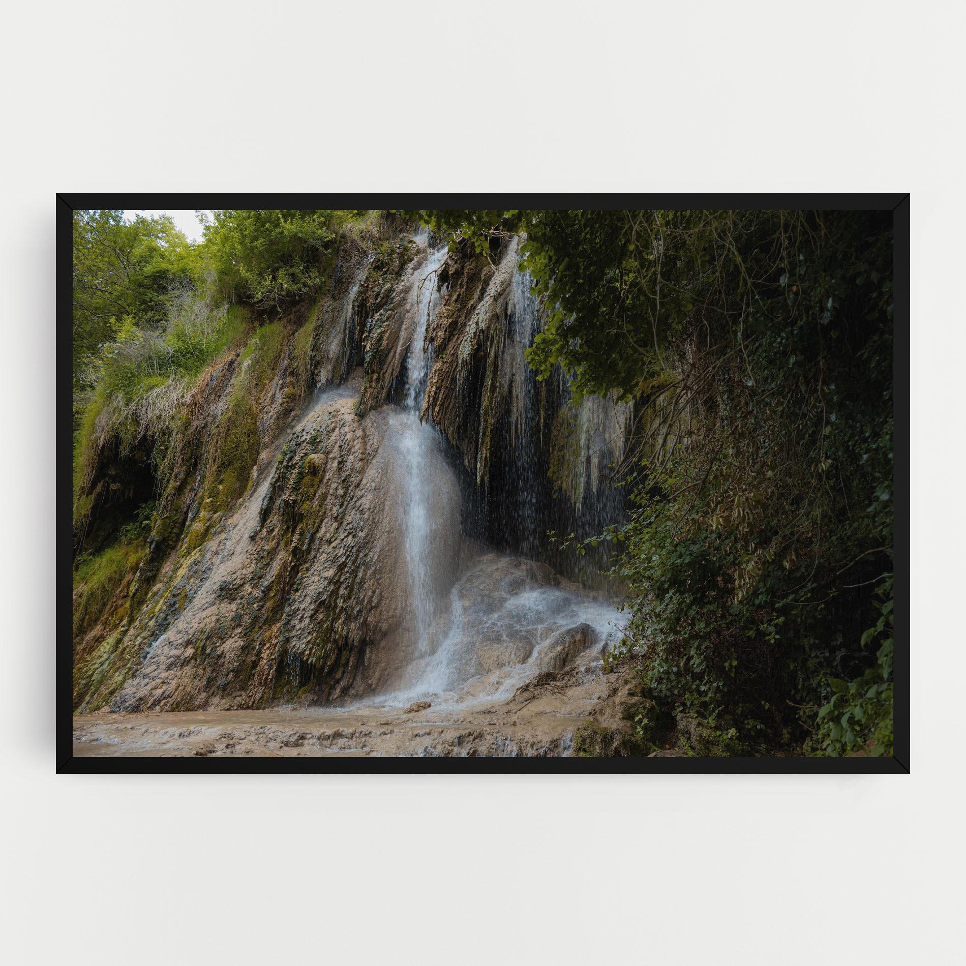 Leinwandbild Pretty Waterfall Forest mockup 0