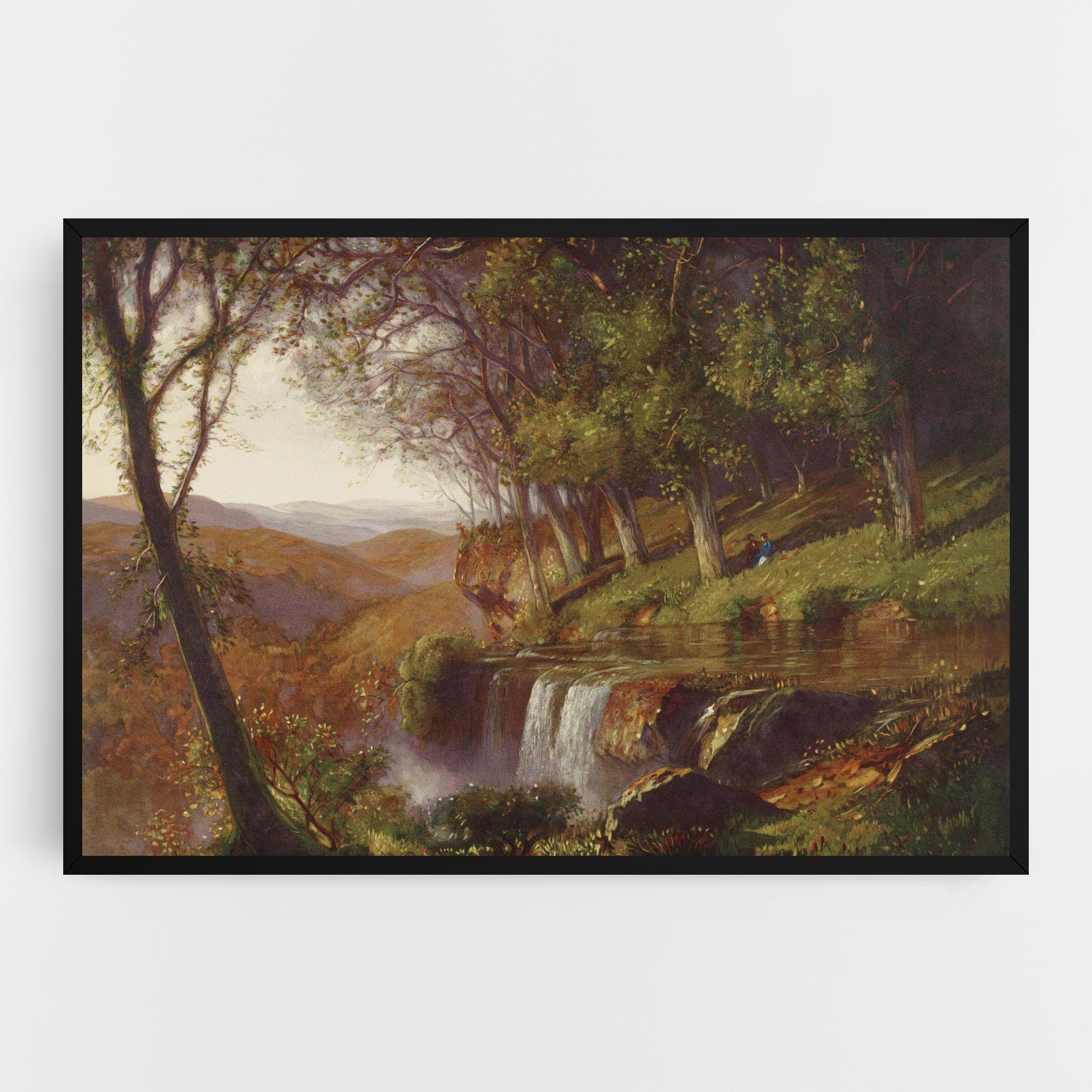 Leinwandbild Waterfall Painting mockup 0