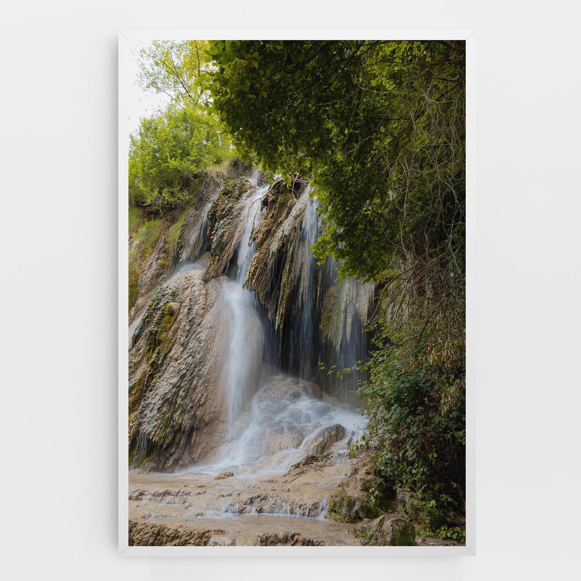 Leinwandbild Forest Waterfall View mockup 0